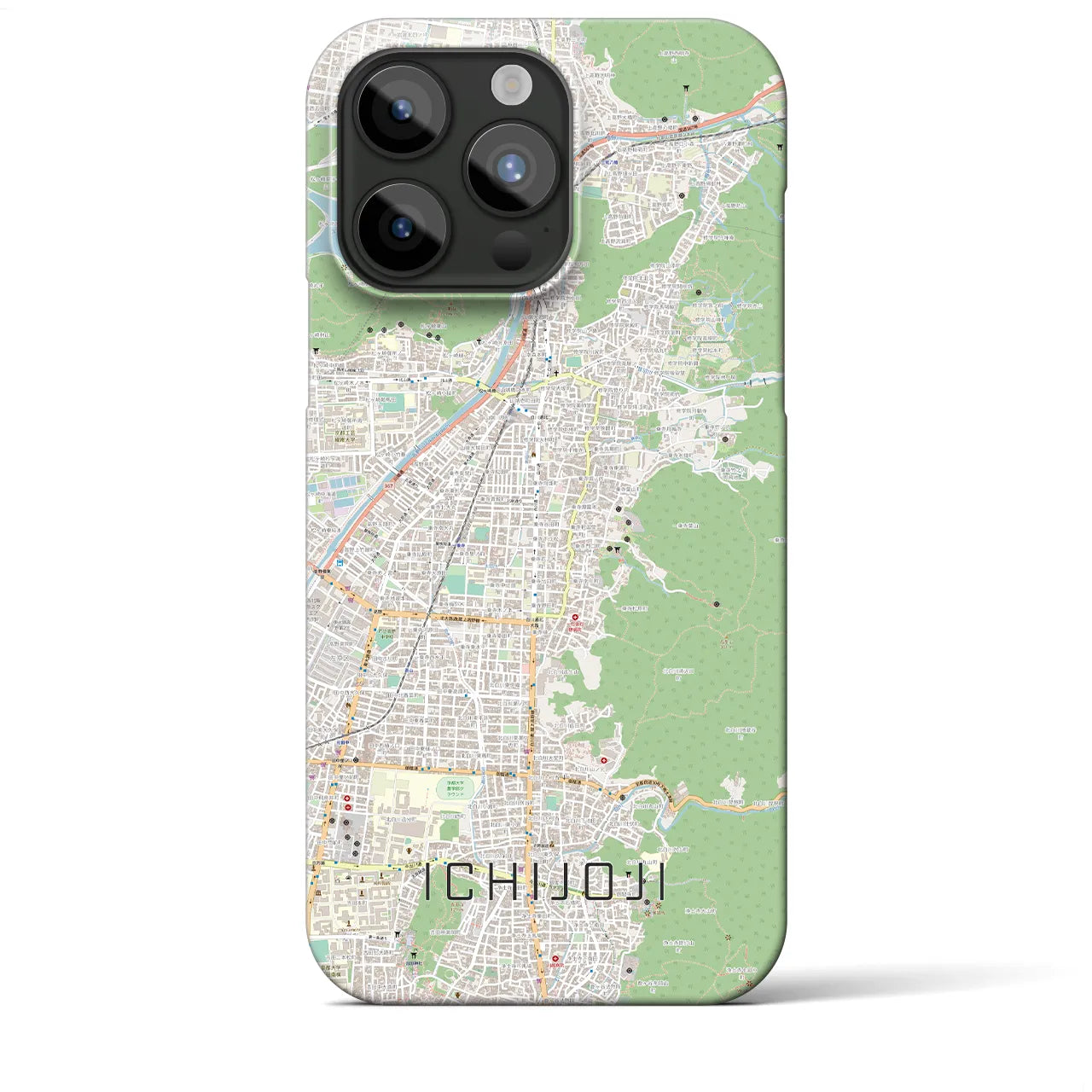 【一乗寺(京都府)】地図柄iPhoneケース(バックカバータイプ)