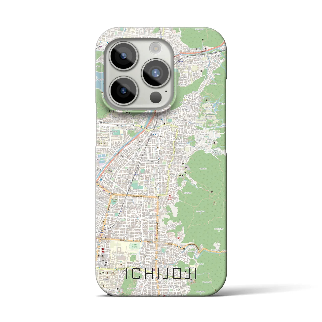 【一乗寺(京都府)】地図柄iPhoneケース(バックカバータイプ)