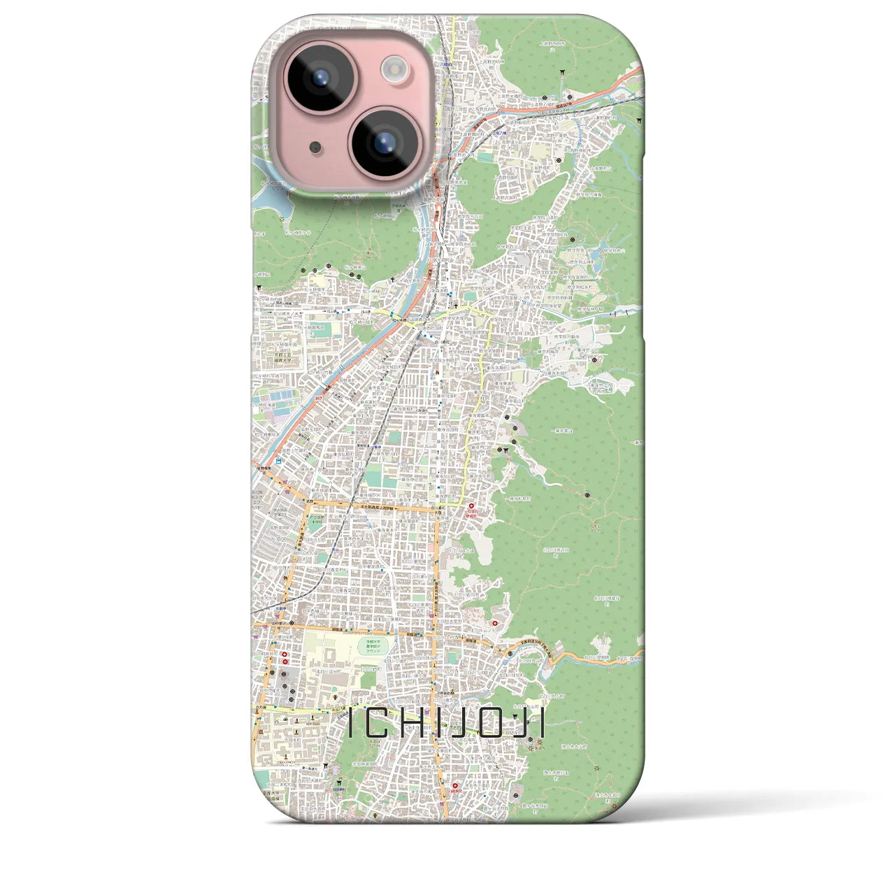 【一乗寺(京都府)】地図柄iPhoneケース(バックカバータイプ)