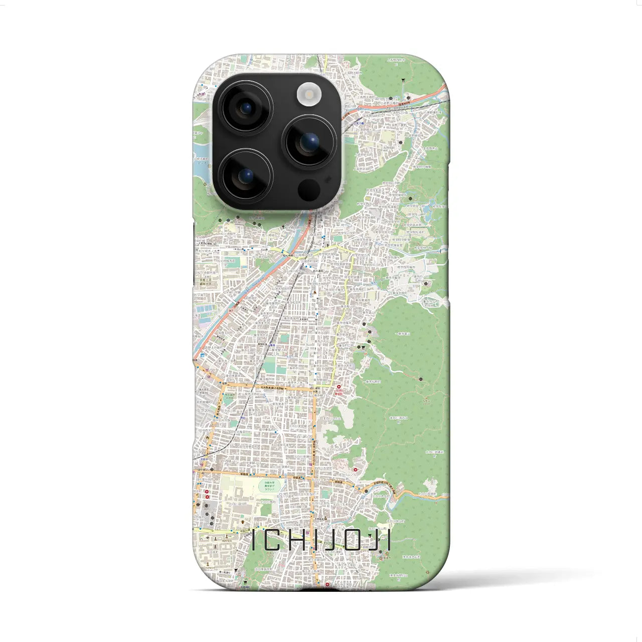 【一乗寺(京都府)】地図柄iPhoneケース(バックカバータイプ)