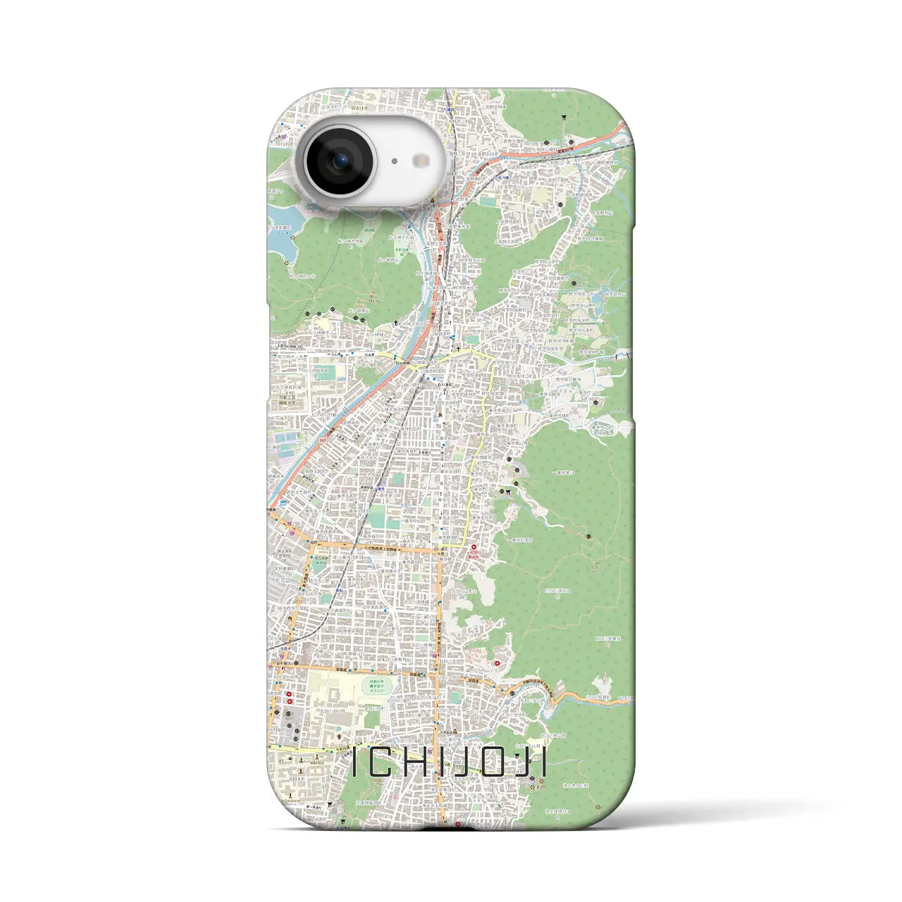 【一乗寺(京都府)】地図柄iPhoneケース(バックカバータイプ)