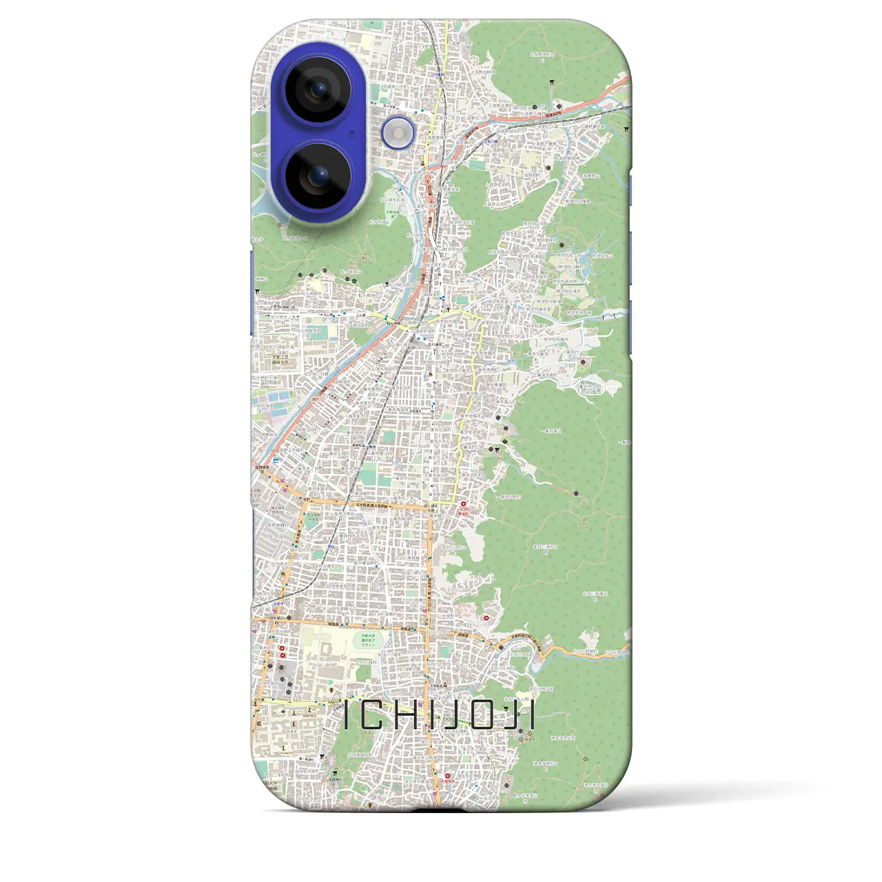 【一乗寺(京都府)】地図柄iPhoneケース(バックカバータイプ)