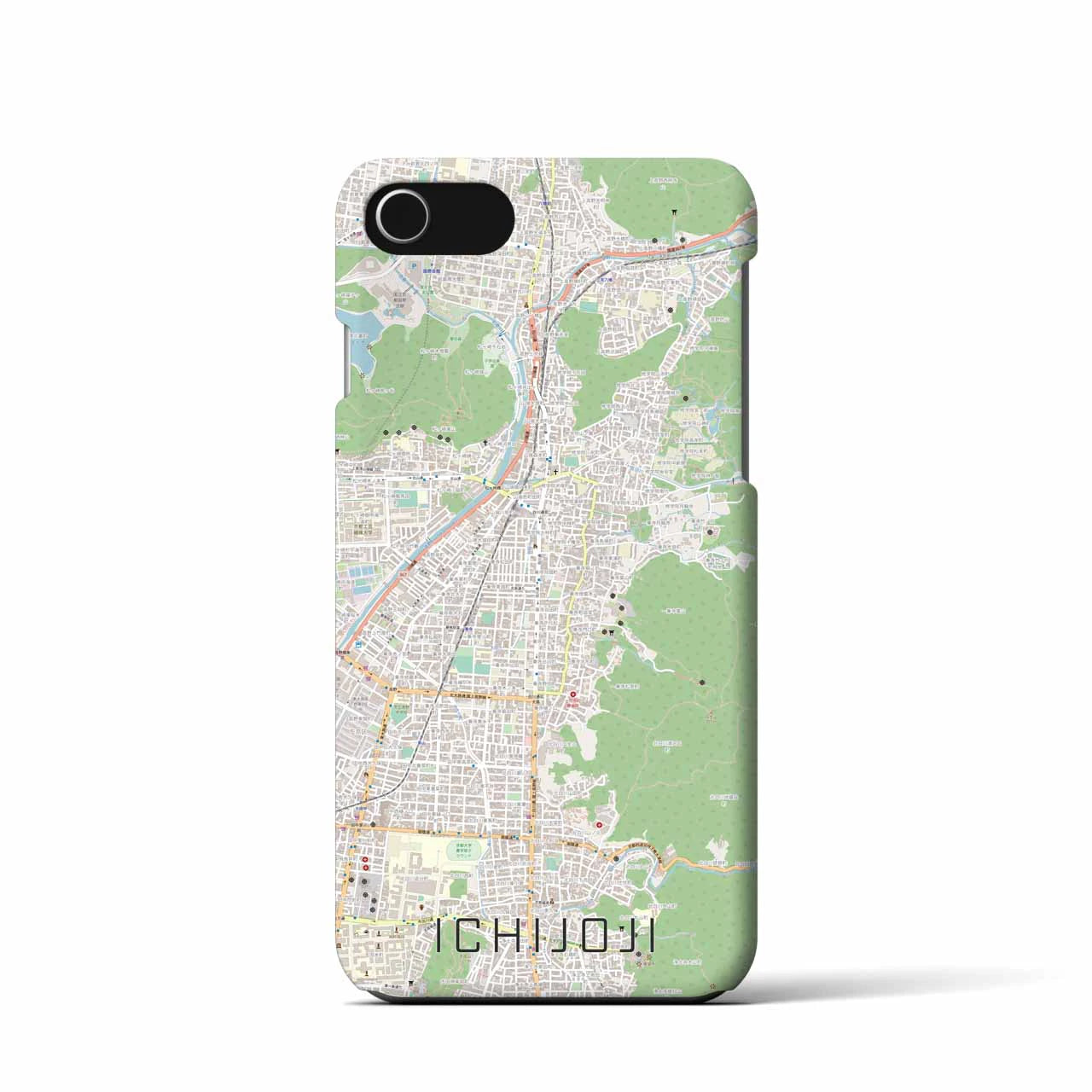 【一乗寺(京都府)】地図柄iPhoneケース(バックカバータイプ)