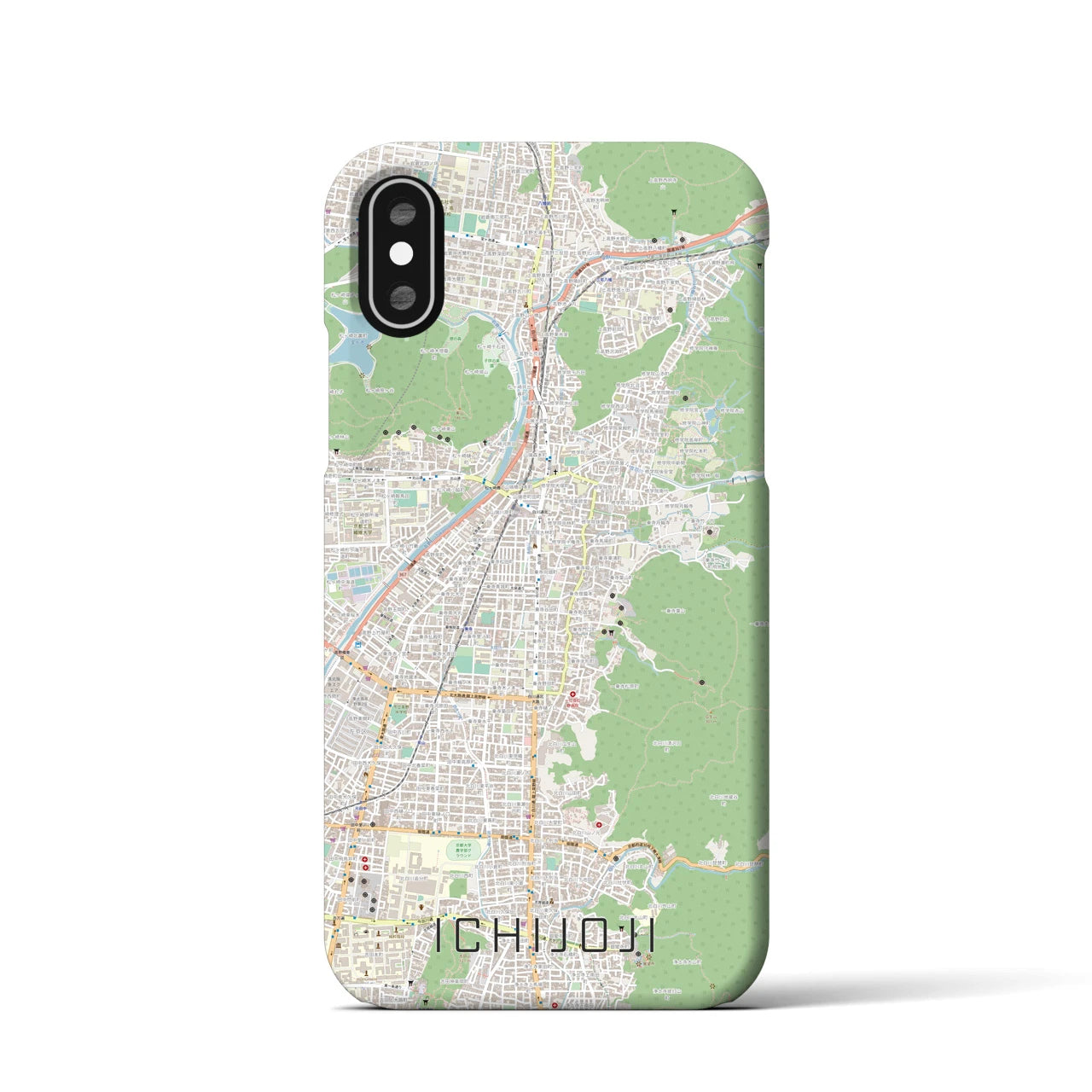 【一乗寺(京都府)】地図柄iPhoneケース(バックカバータイプ)