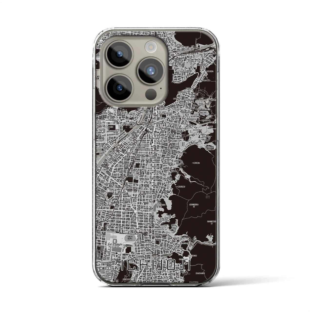 【一乗寺(京都府)】地図柄iPhoneケース(クリアタイプ)