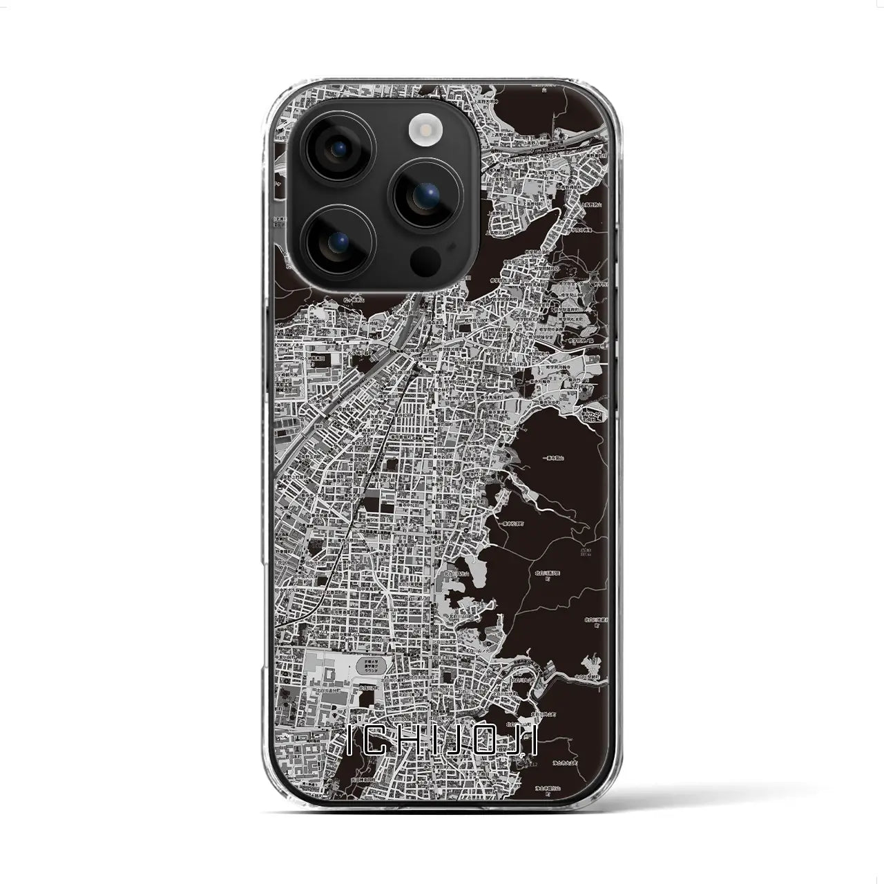 【一乗寺(京都府)】地図柄iPhoneケース(クリアタイプ)