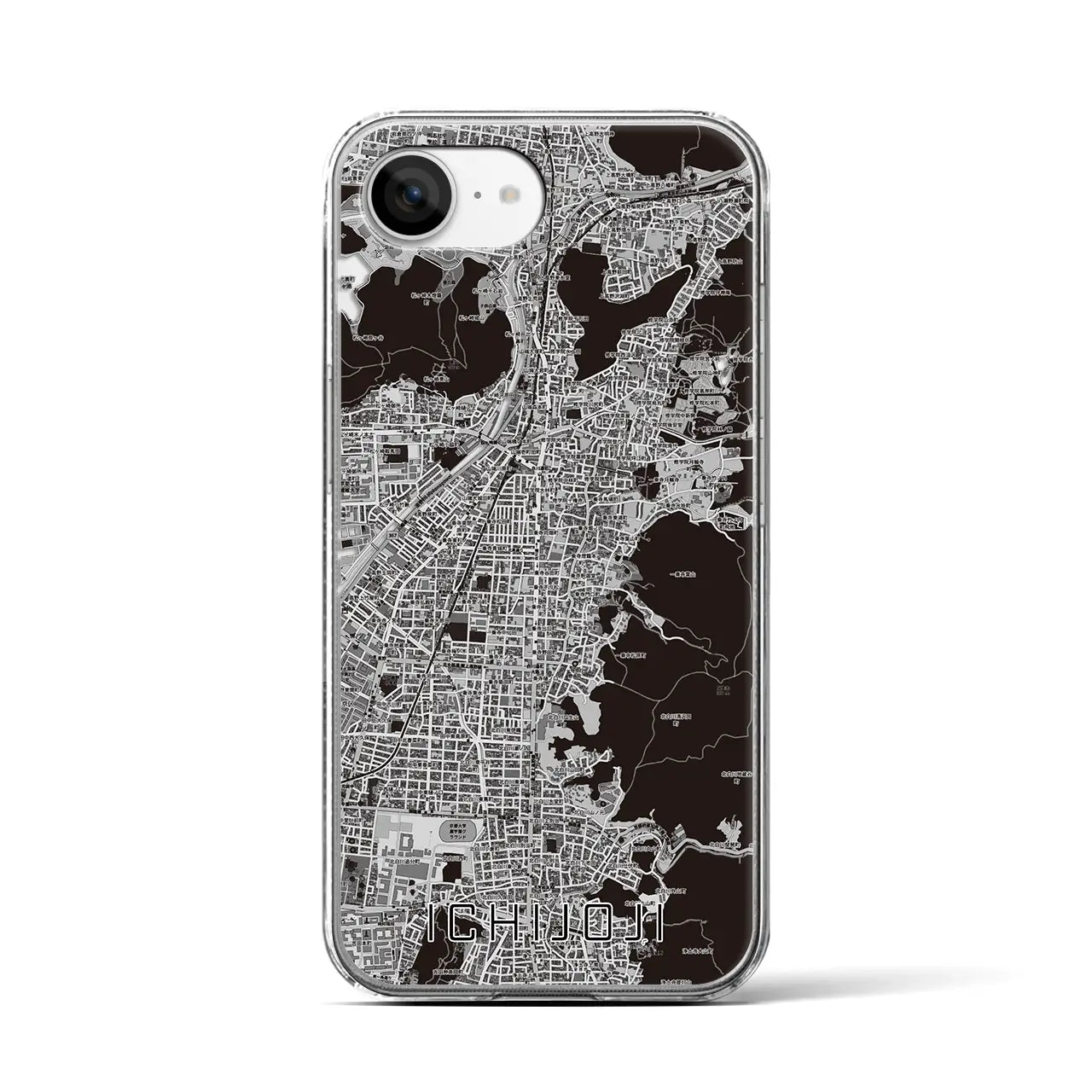 【一乗寺(京都府)】地図柄iPhoneケース(クリアタイプ)