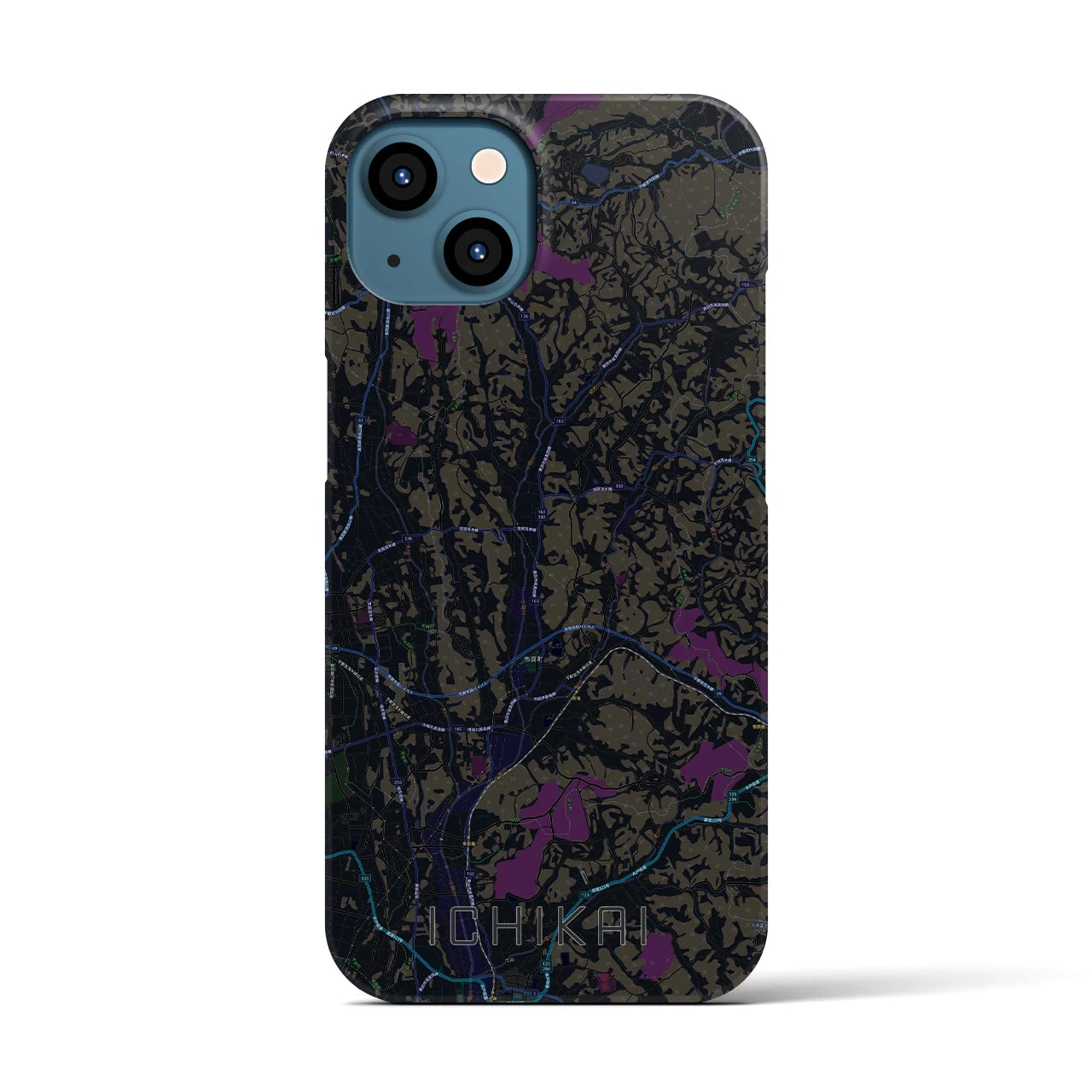 【市貝(栃木県)】地図柄iPhoneケース(バックカバータイプ)