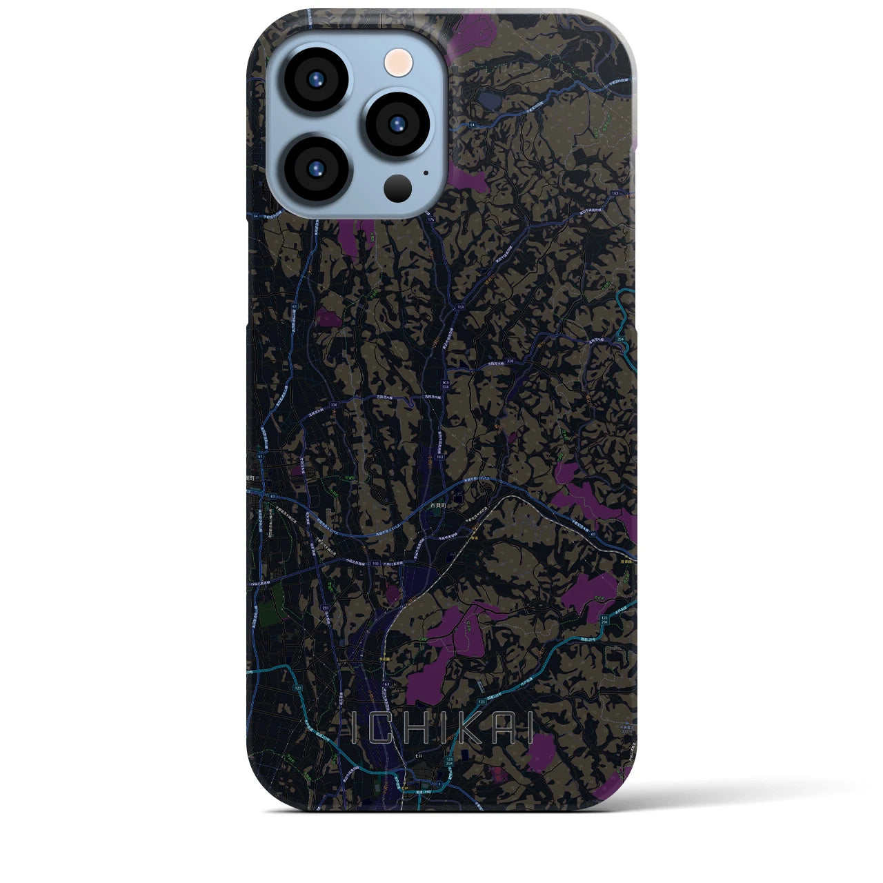 【市貝(栃木県)】地図柄iPhoneケース(バックカバータイプ)