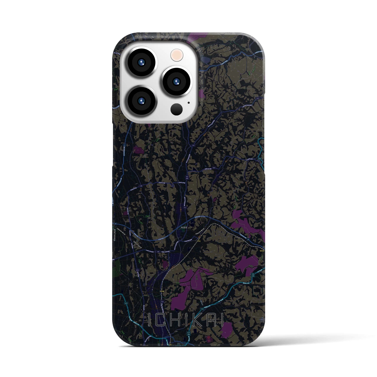 【市貝(栃木県)】地図柄iPhoneケース(バックカバータイプ)