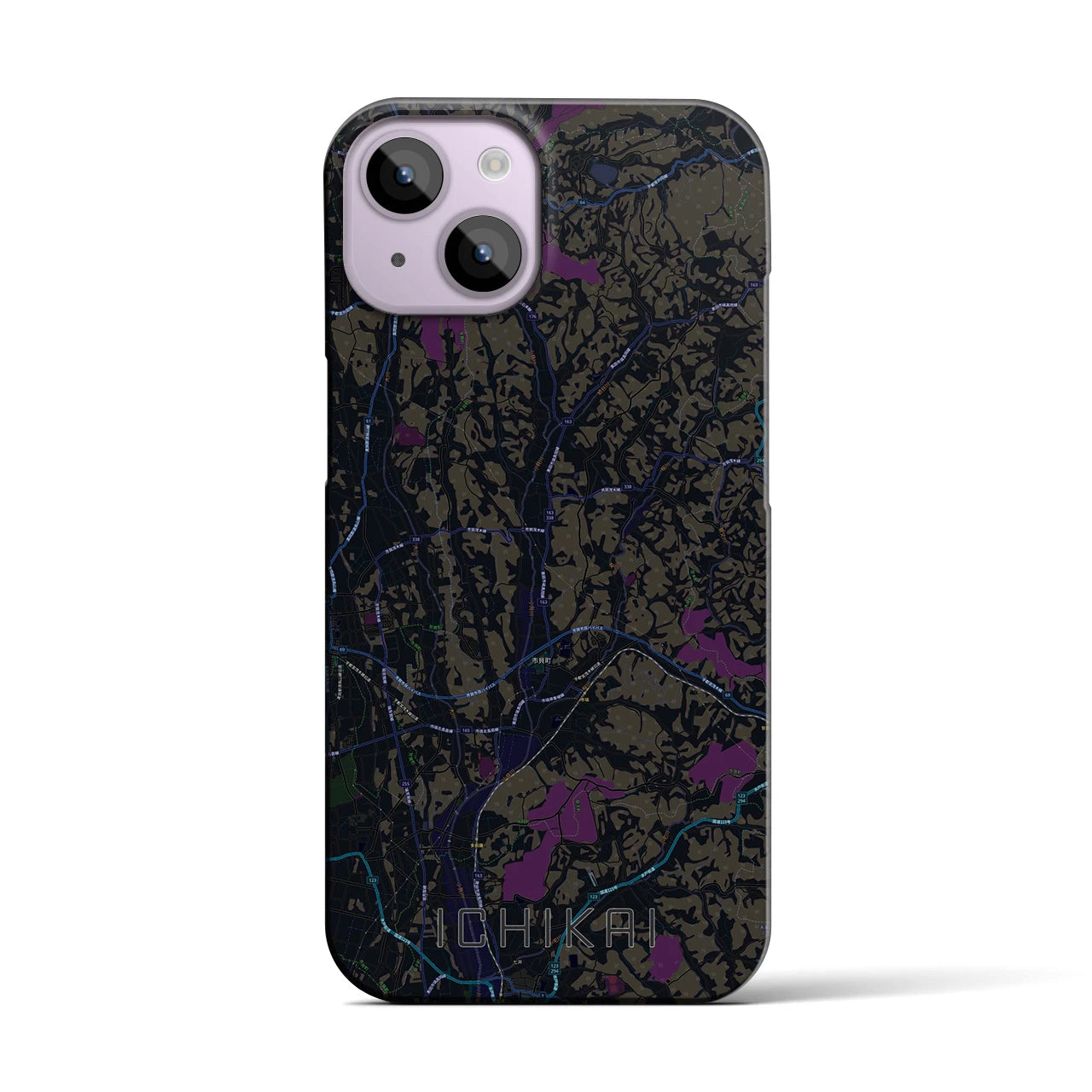 【市貝(栃木県)】地図柄iPhoneケース(バックカバータイプ)