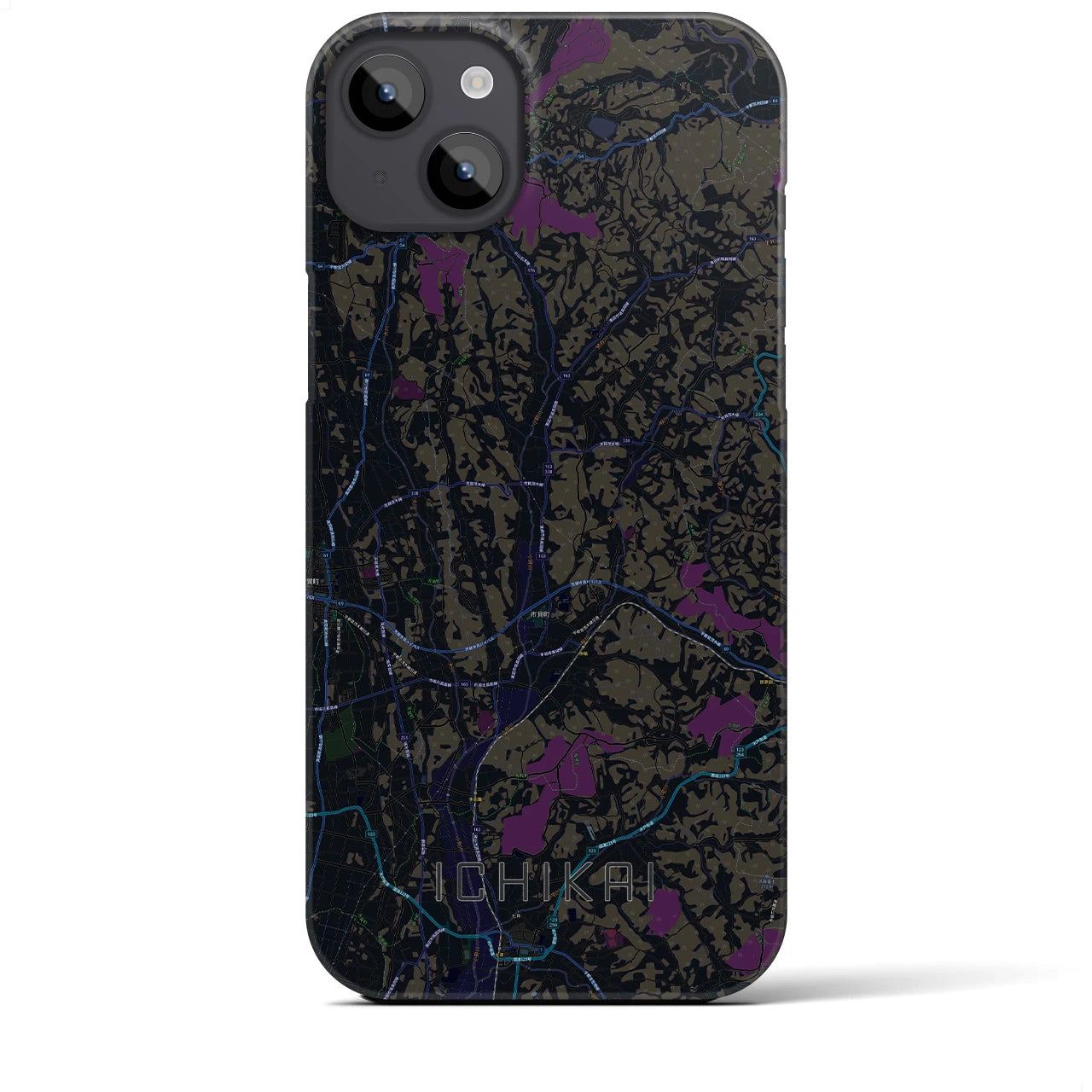 【市貝(栃木県)】地図柄iPhoneケース(バックカバータイプ)