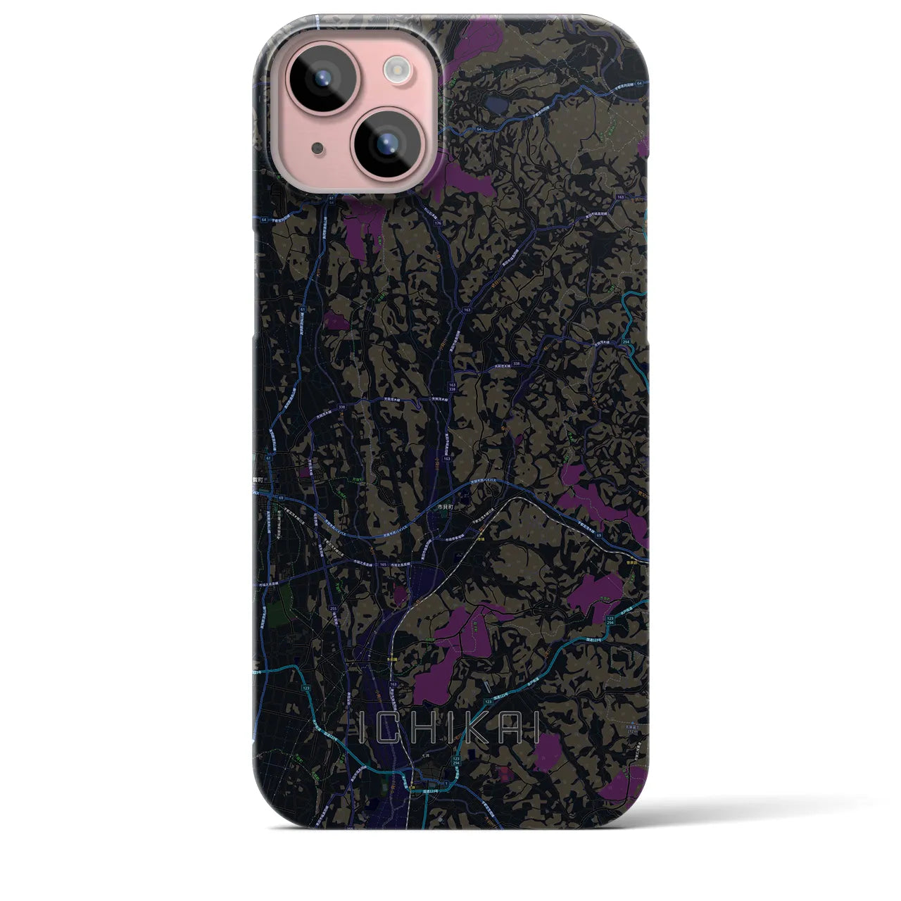 【市貝(栃木県)】地図柄iPhoneケース(バックカバータイプ)