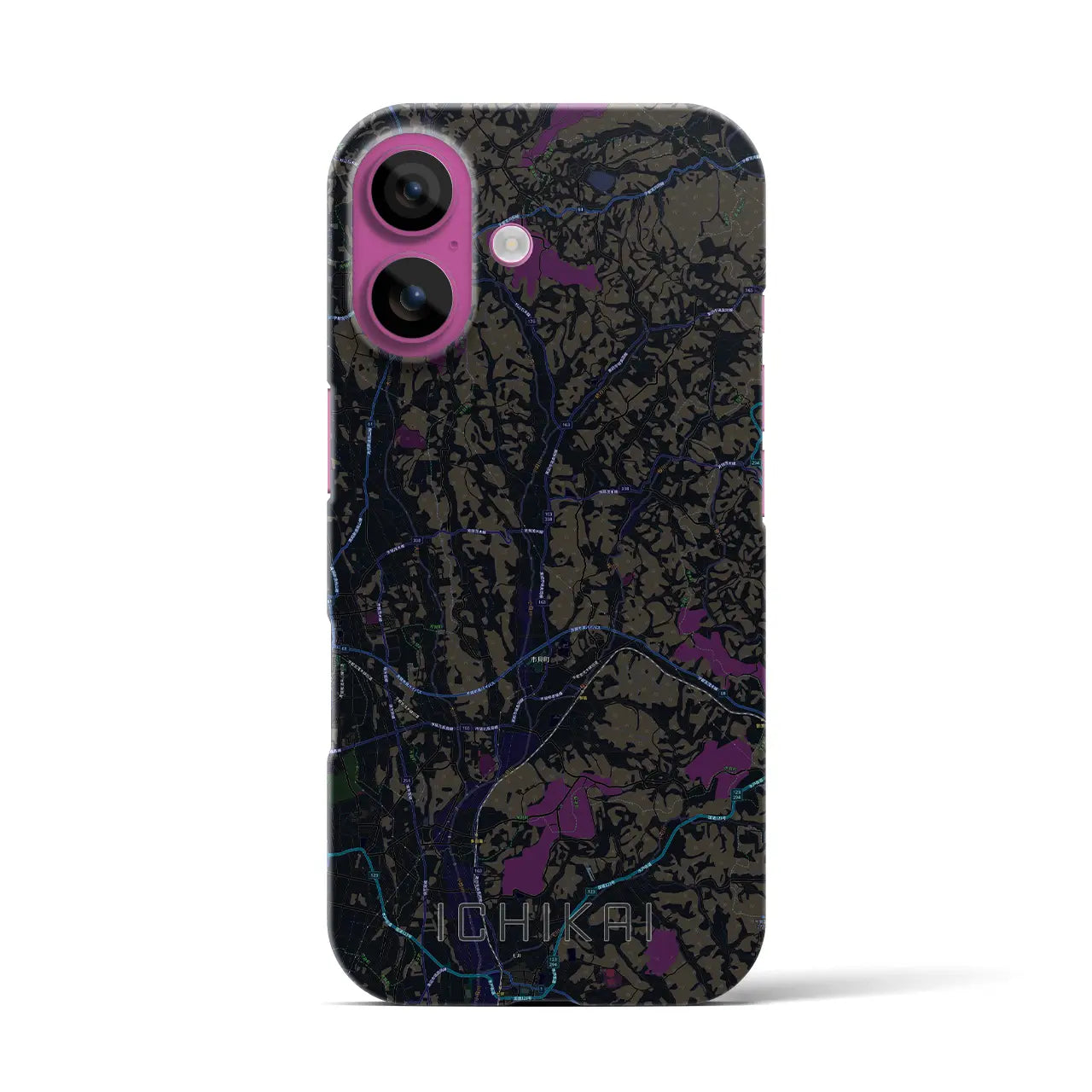 【市貝(栃木県)】地図柄iPhoneケース(バックカバータイプ)