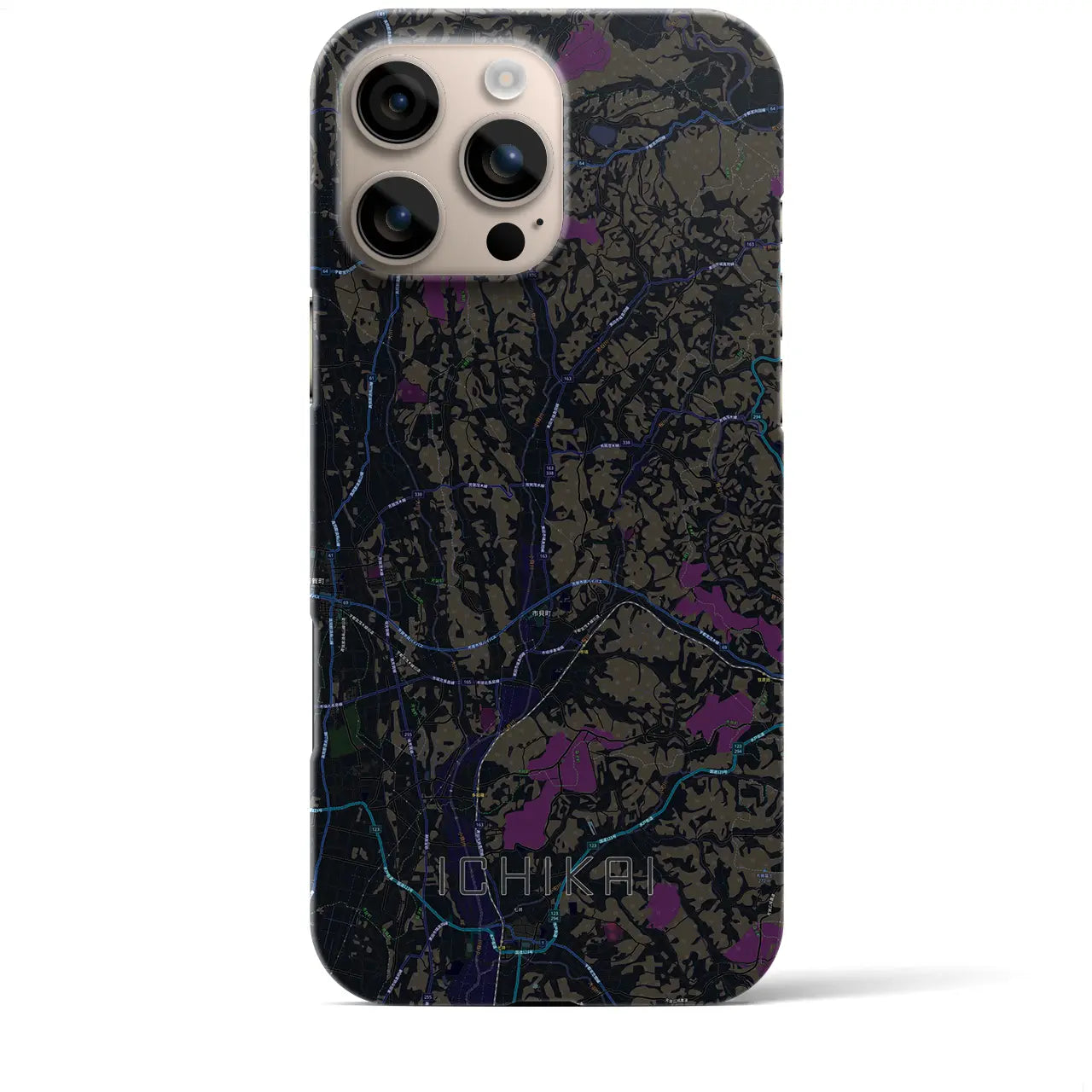 【市貝(栃木県)】地図柄iPhoneケース(バックカバータイプ)