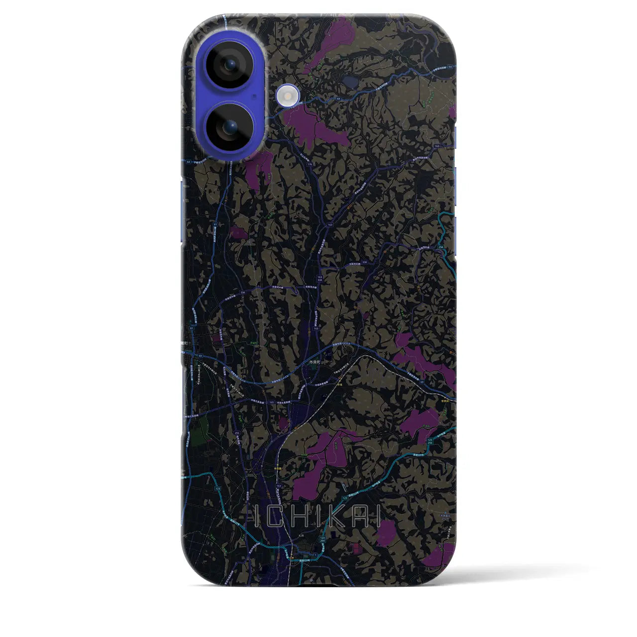 【市貝(栃木県)】地図柄iPhoneケース(バックカバータイプ)