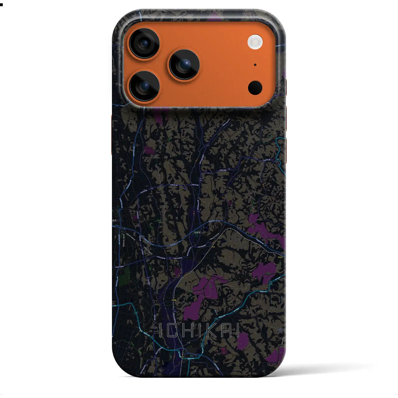 【市貝(栃木県)】地図柄iPhoneケース(バックカバータイプ)