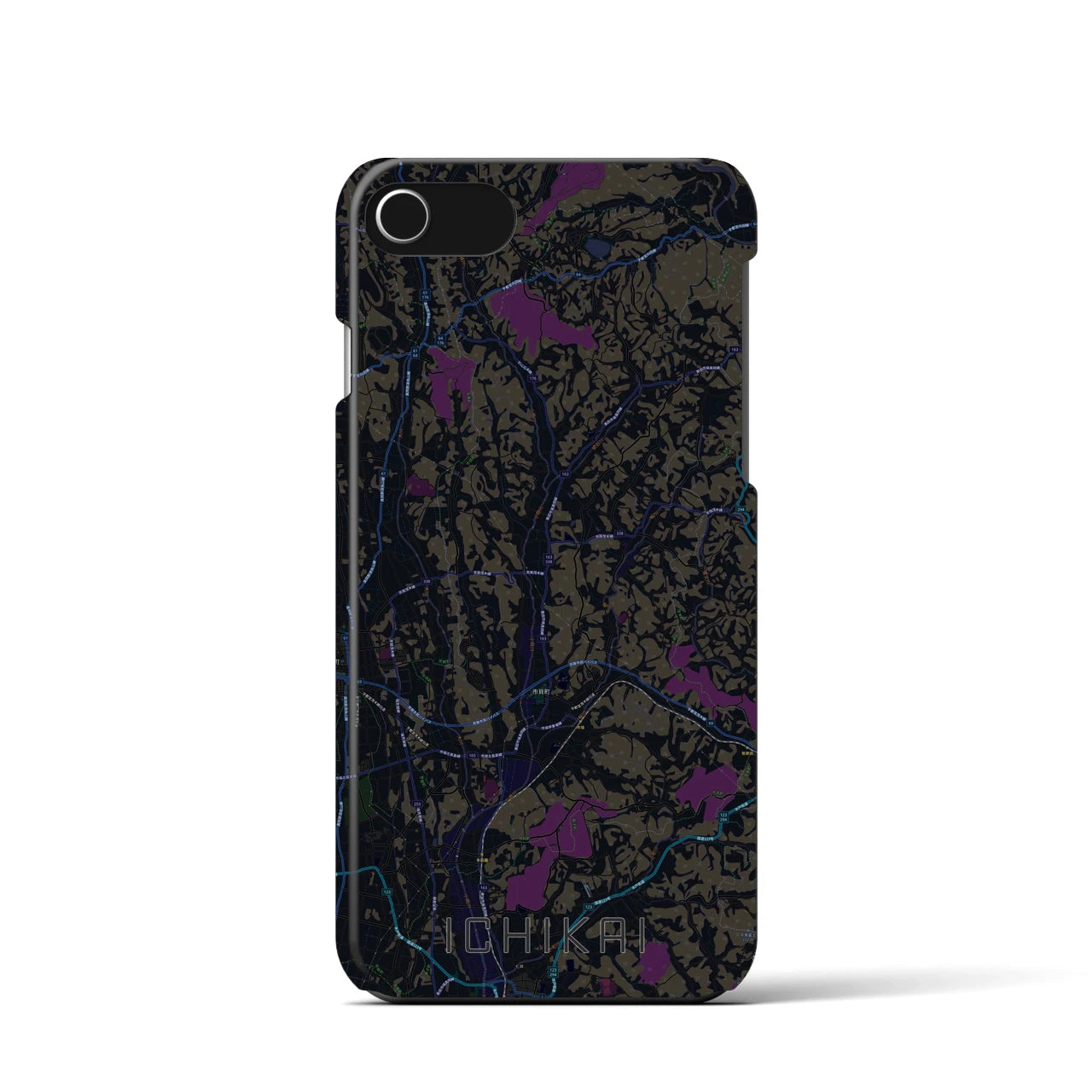 【市貝(栃木県)】地図柄iPhoneケース(バックカバータイプ)