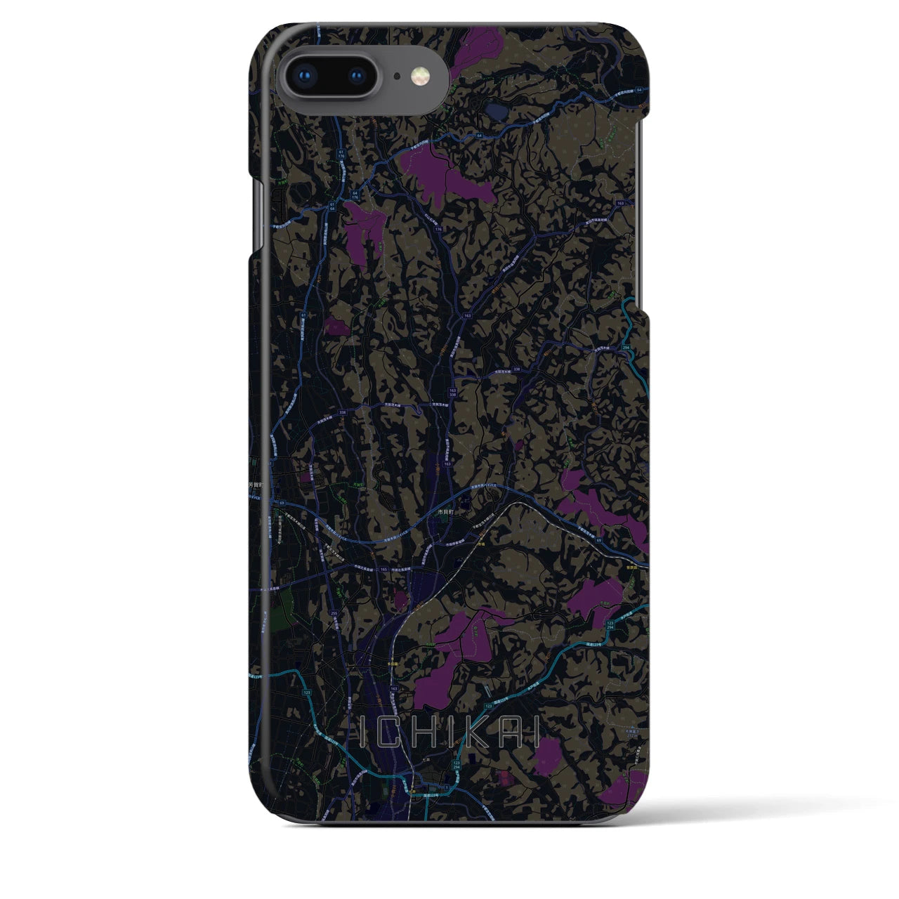 【市貝(栃木県)】地図柄iPhoneケース(バックカバータイプ)