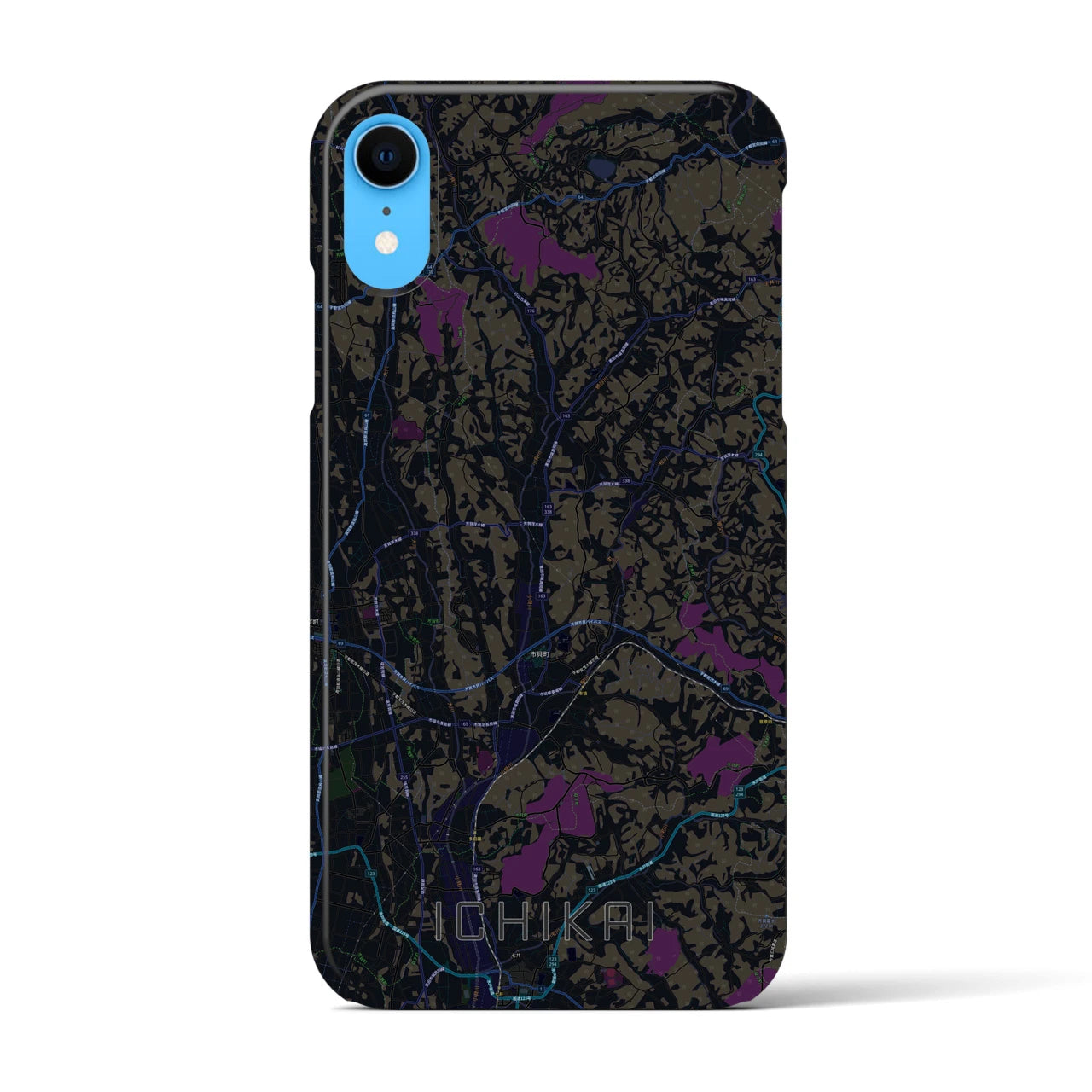 【市貝(栃木県)】地図柄iPhoneケース(バックカバータイプ)