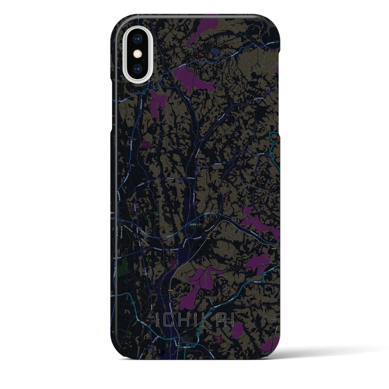 【市貝(栃木県)】地図柄iPhoneケース(バックカバータイプ)