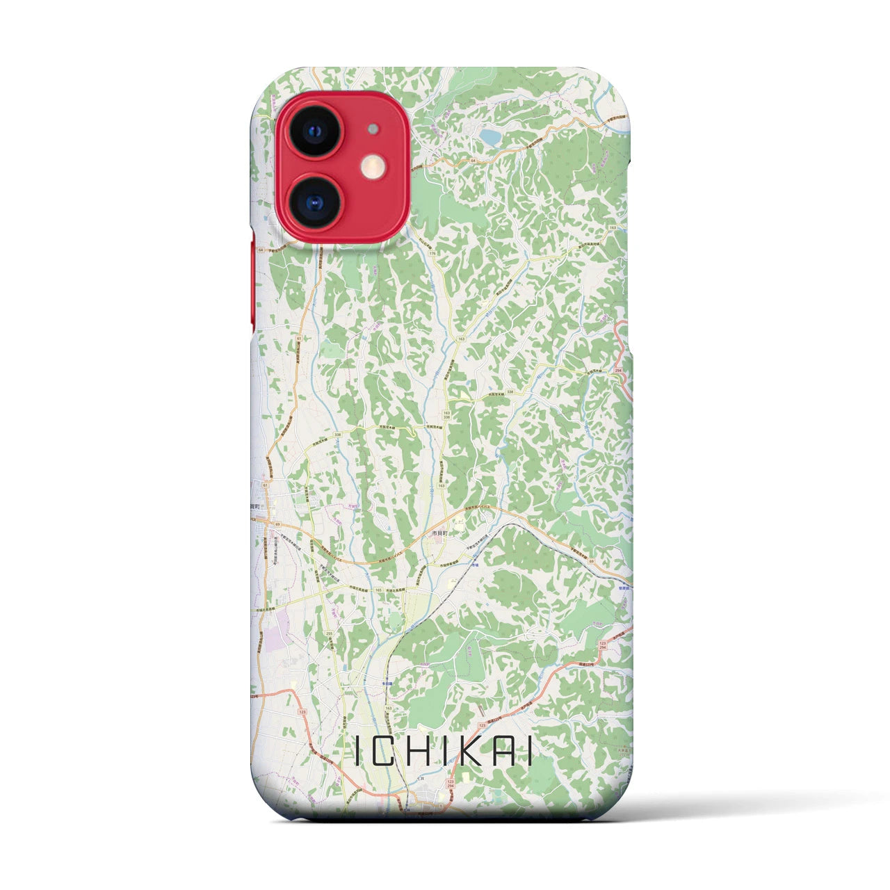 【市貝(栃木県)】地図柄iPhoneケース(バックカバータイプ)