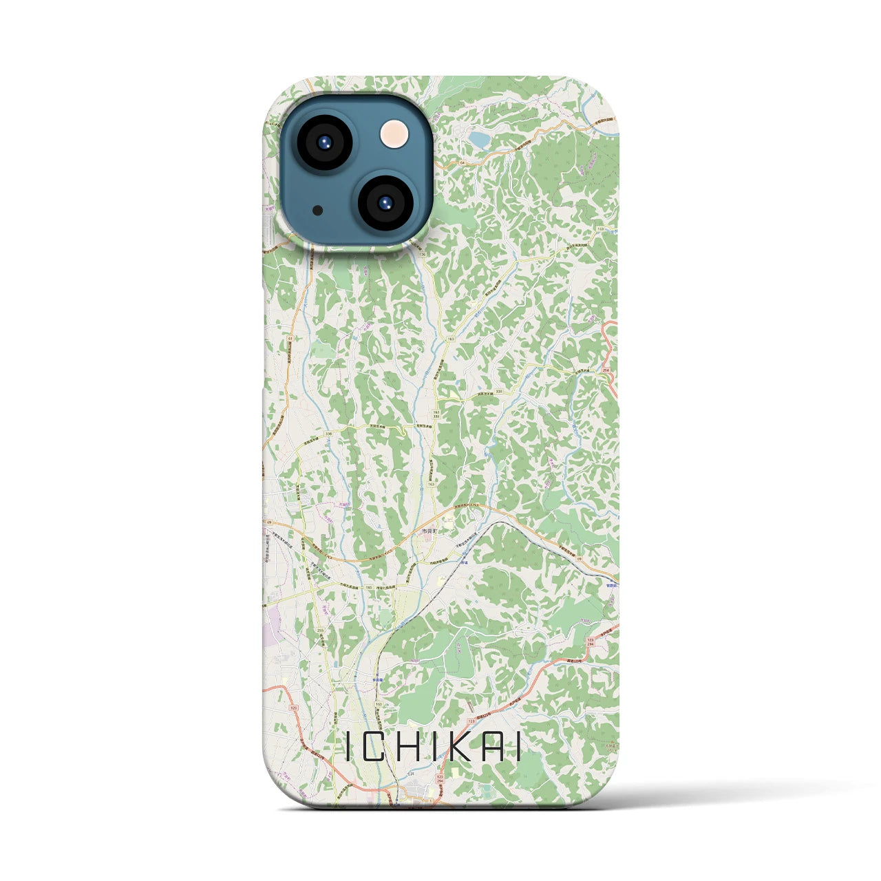 【市貝(栃木県)】地図柄iPhoneケース(バックカバータイプ)