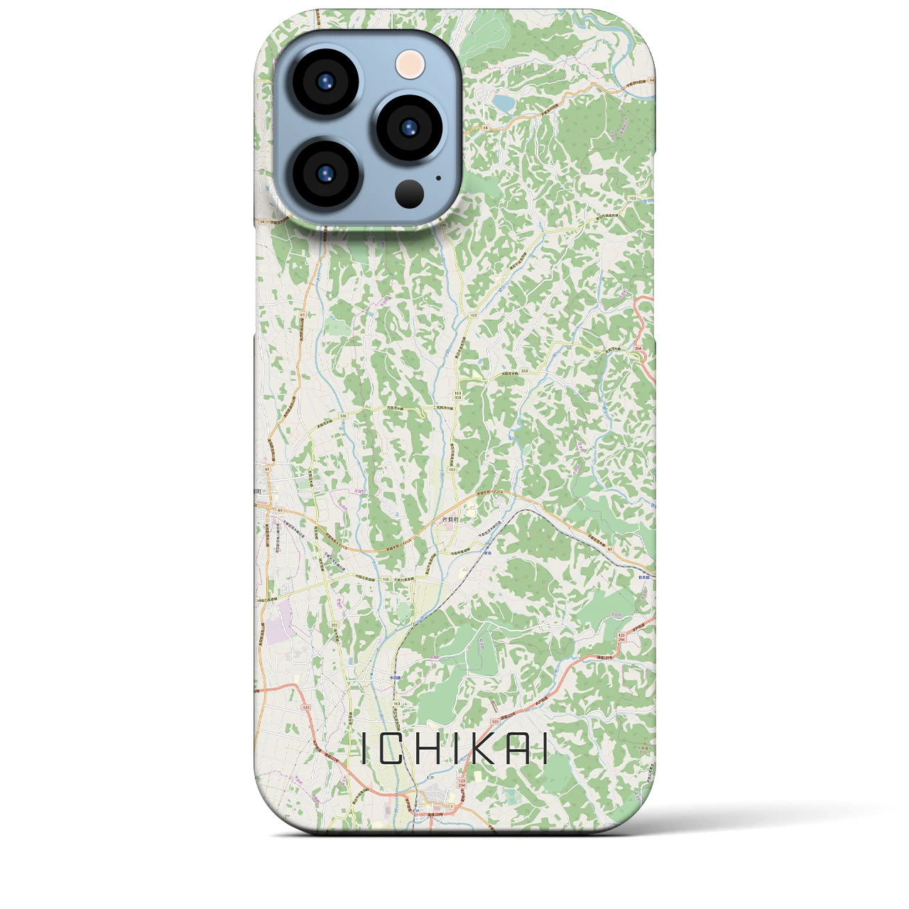 【市貝(栃木県)】地図柄iPhoneケース(バックカバータイプ)