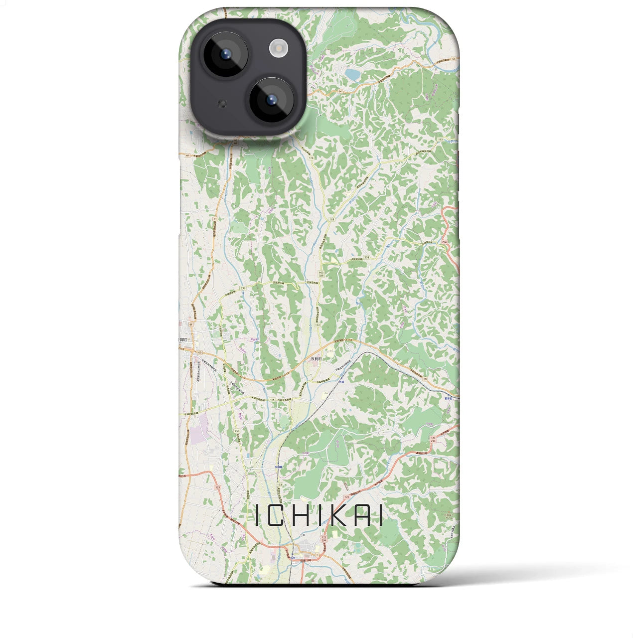 【市貝(栃木県)】地図柄iPhoneケース(バックカバータイプ)