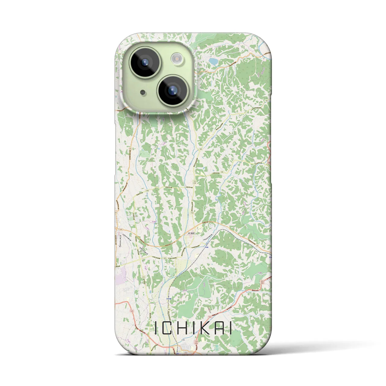 【市貝(栃木県)】地図柄iPhoneケース(バックカバータイプ)