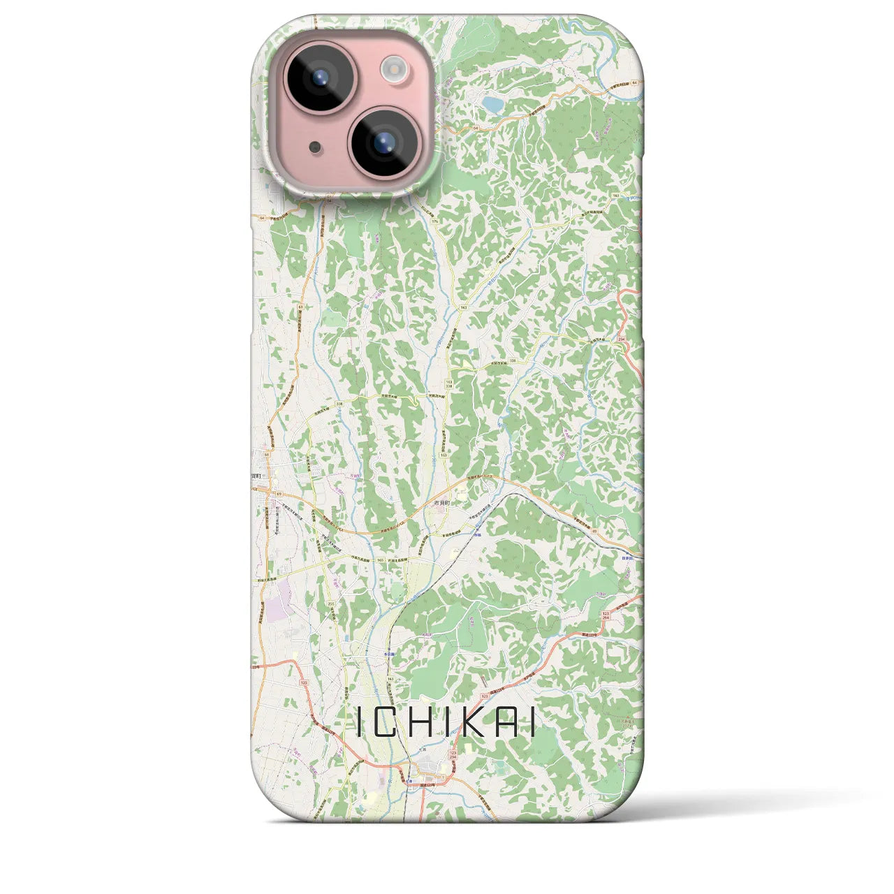 【市貝(栃木県)】地図柄iPhoneケース(バックカバータイプ)