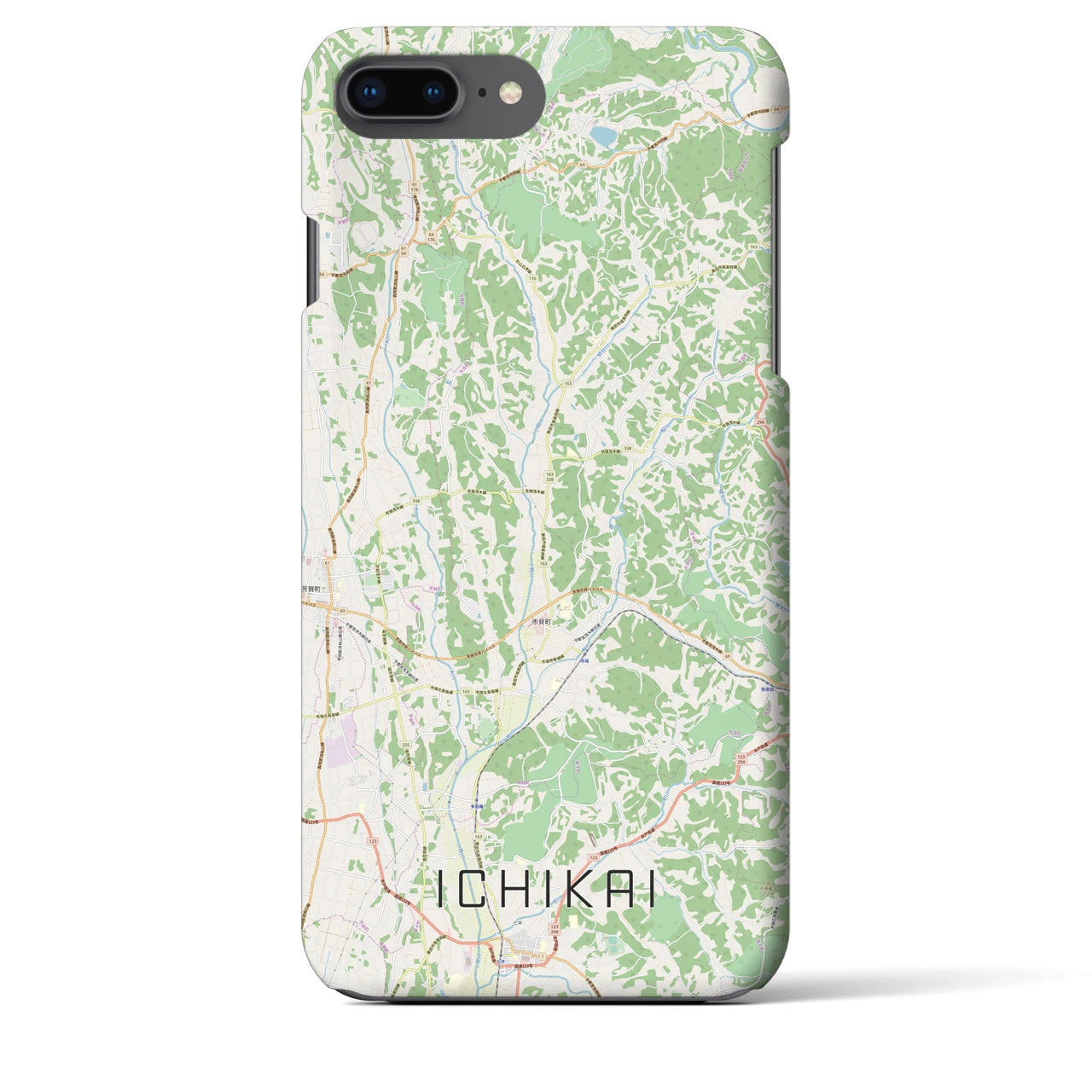 【市貝(栃木県)】地図柄iPhoneケース(バックカバータイプ)