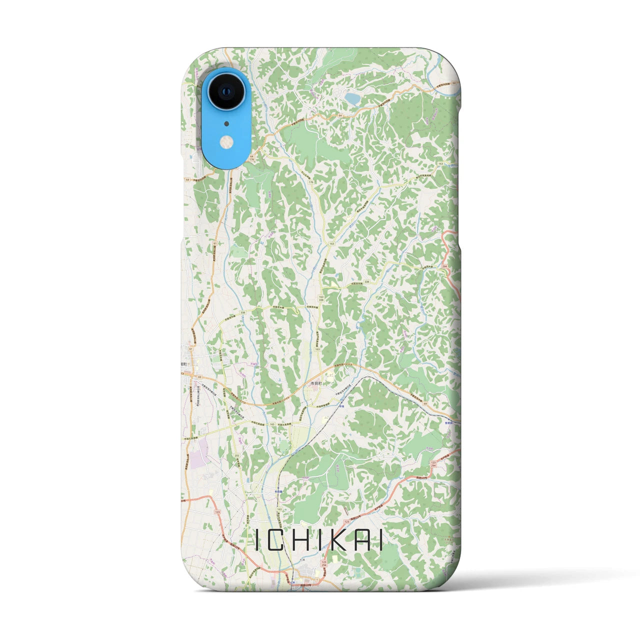 【市貝(栃木県)】地図柄iPhoneケース(バックカバータイプ)