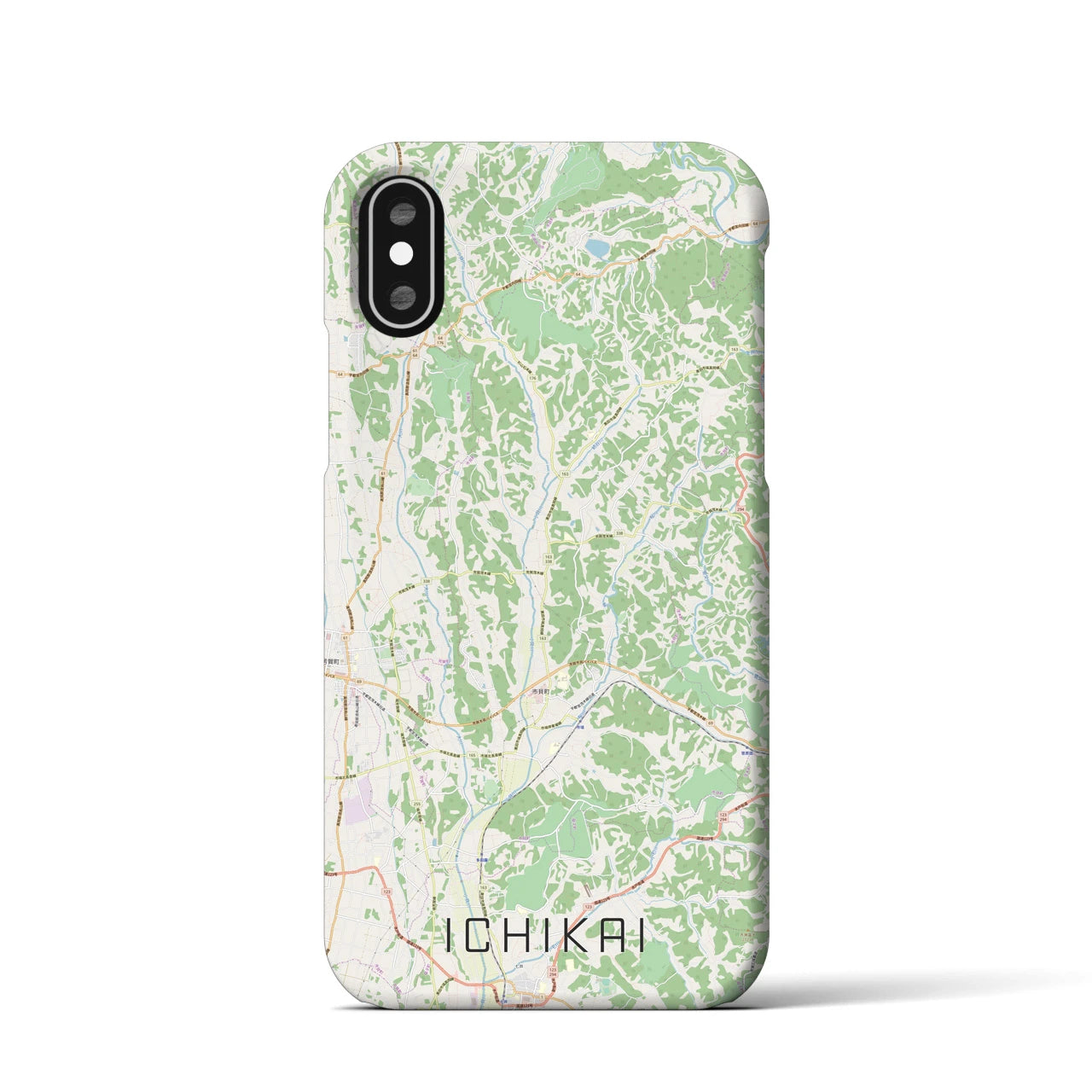 【市貝(栃木県)】地図柄iPhoneケース(バックカバータイプ)