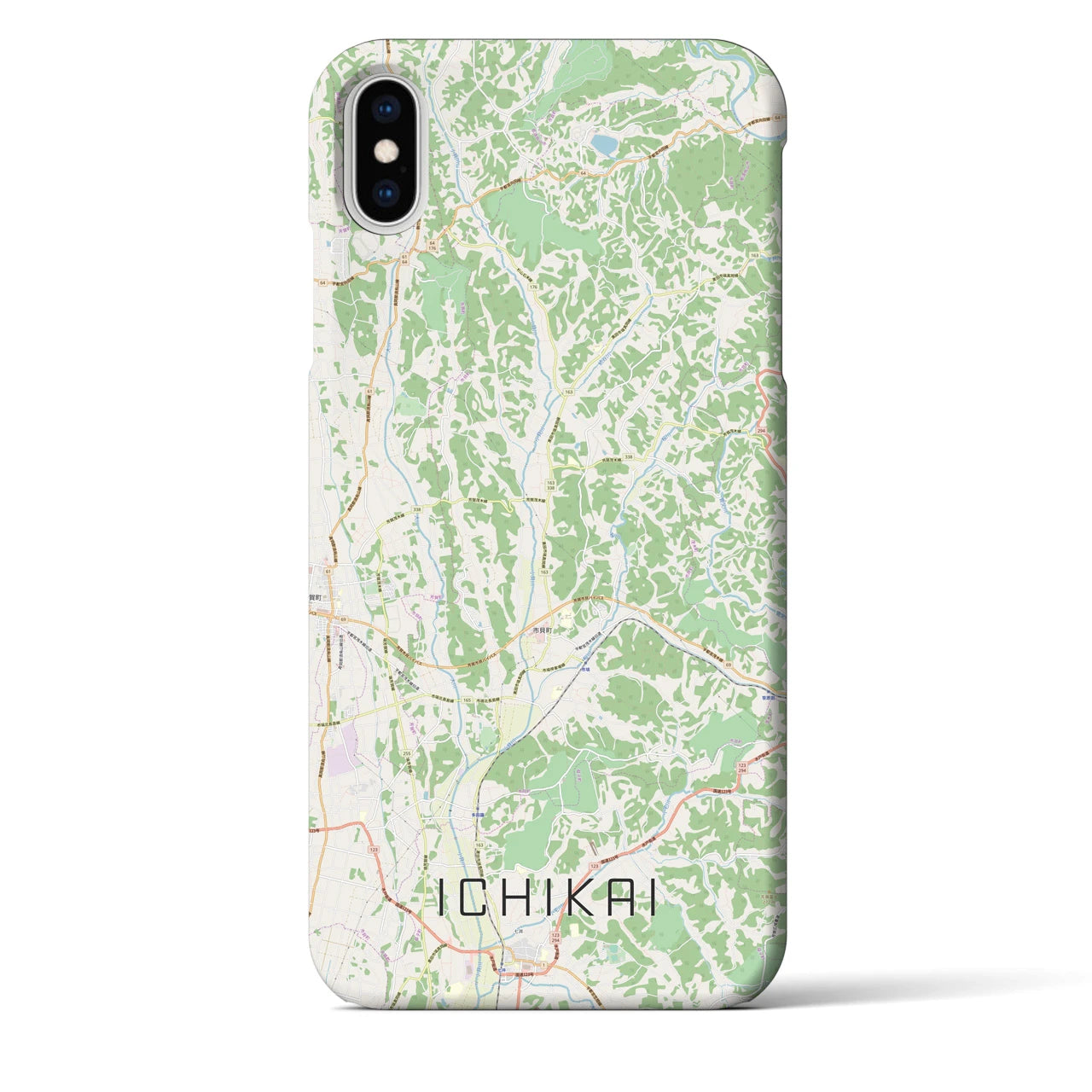 【市貝(栃木県)】地図柄iPhoneケース(バックカバータイプ)