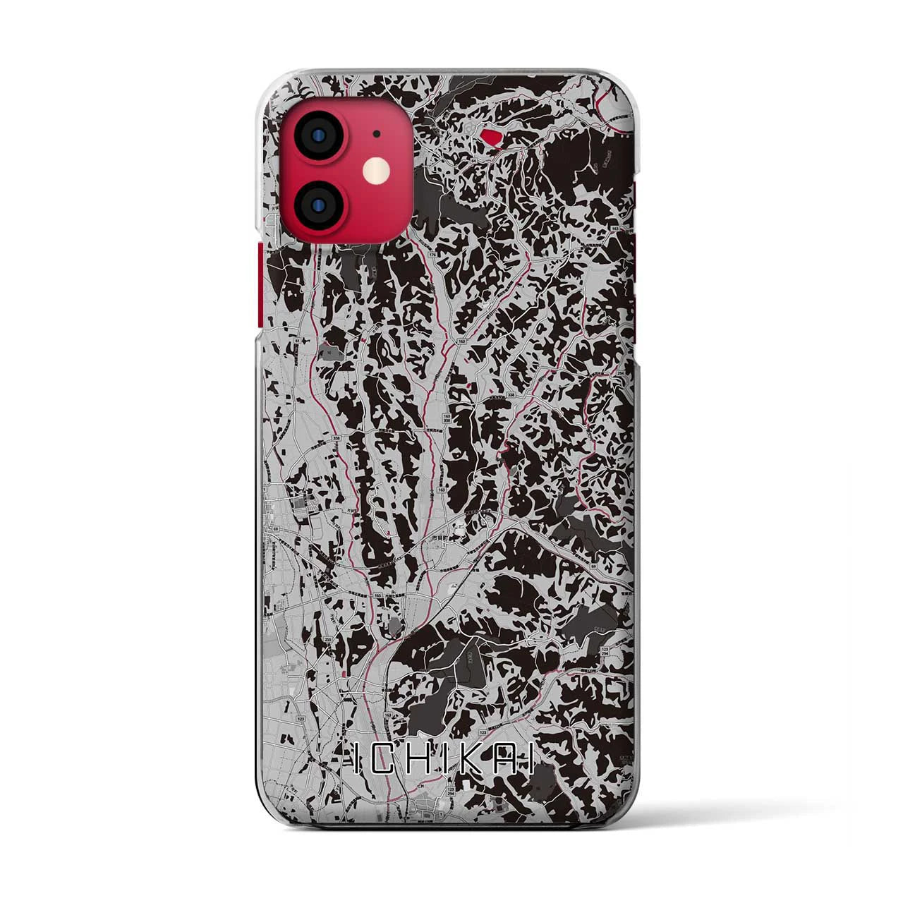 【市貝(栃木県)】地図柄iPhoneケース(クリアタイプ)