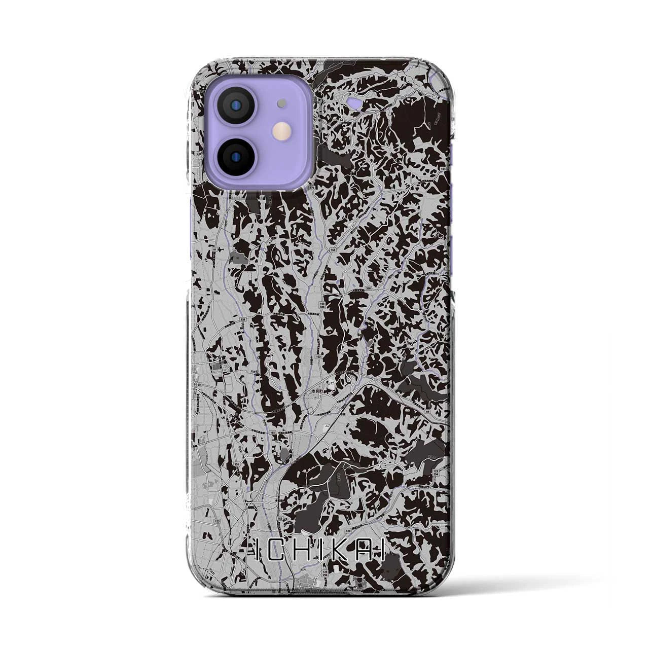 【市貝(栃木県)】地図柄iPhoneケース(クリアタイプ)