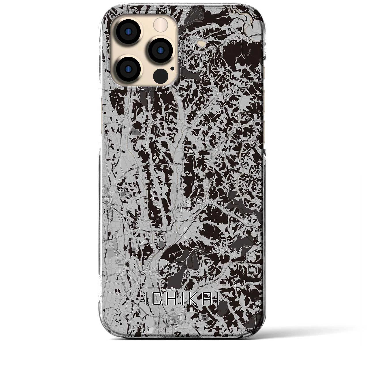 【市貝(栃木県)】地図柄iPhoneケース(クリアタイプ)