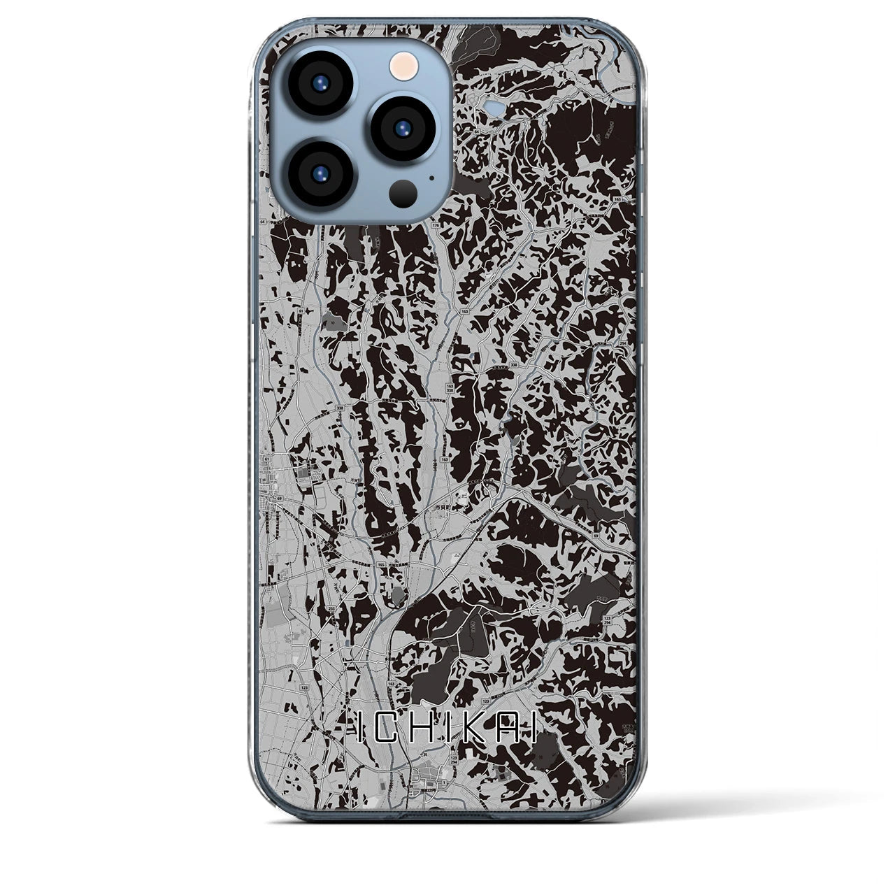 【市貝(栃木県)】地図柄iPhoneケース(クリアタイプ)