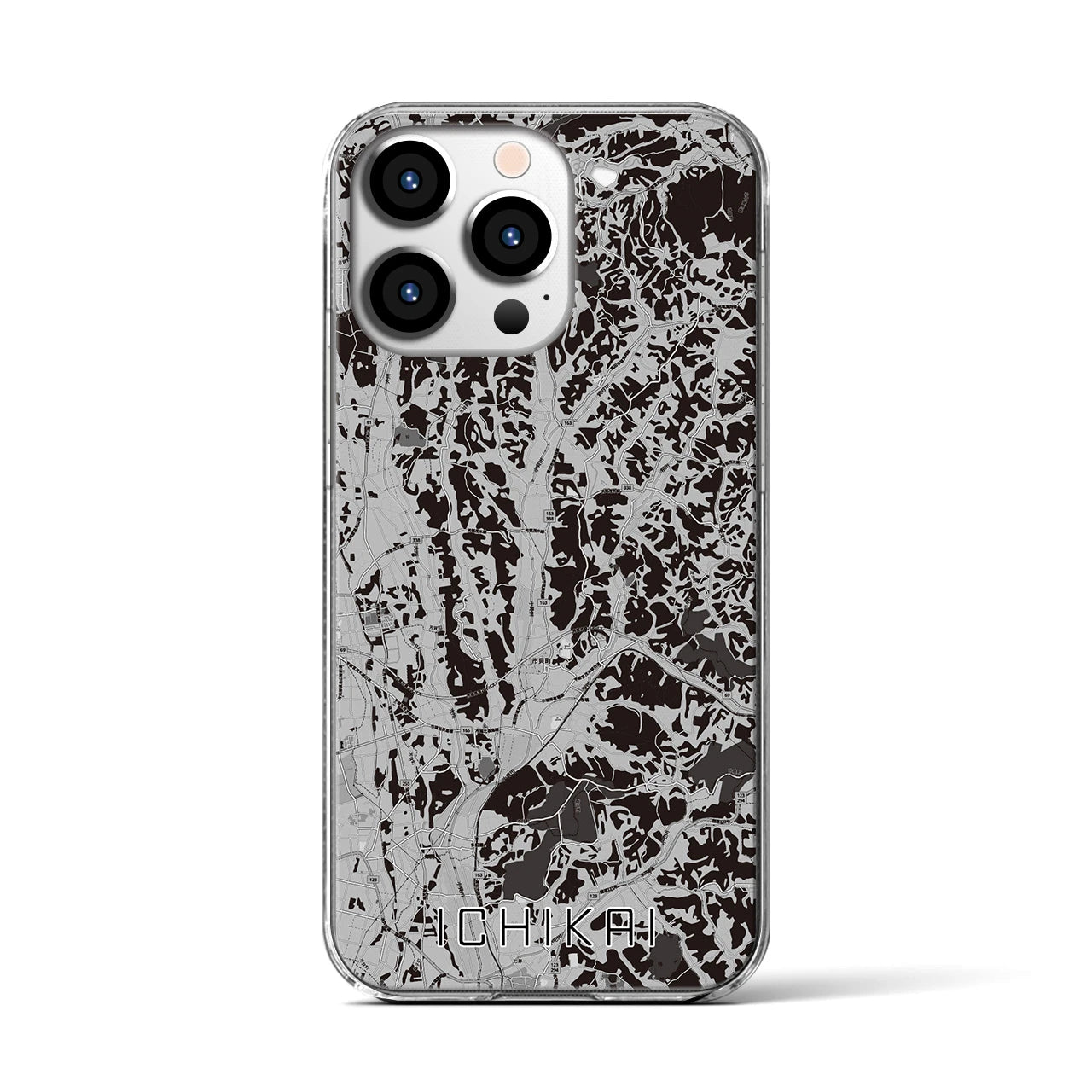 【市貝(栃木県)】地図柄iPhoneケース(クリアタイプ)