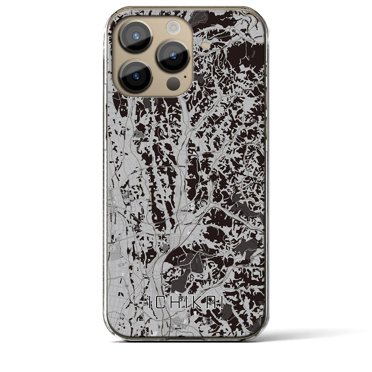 【市貝(栃木県)】地図柄iPhoneケース(クリアタイプ)