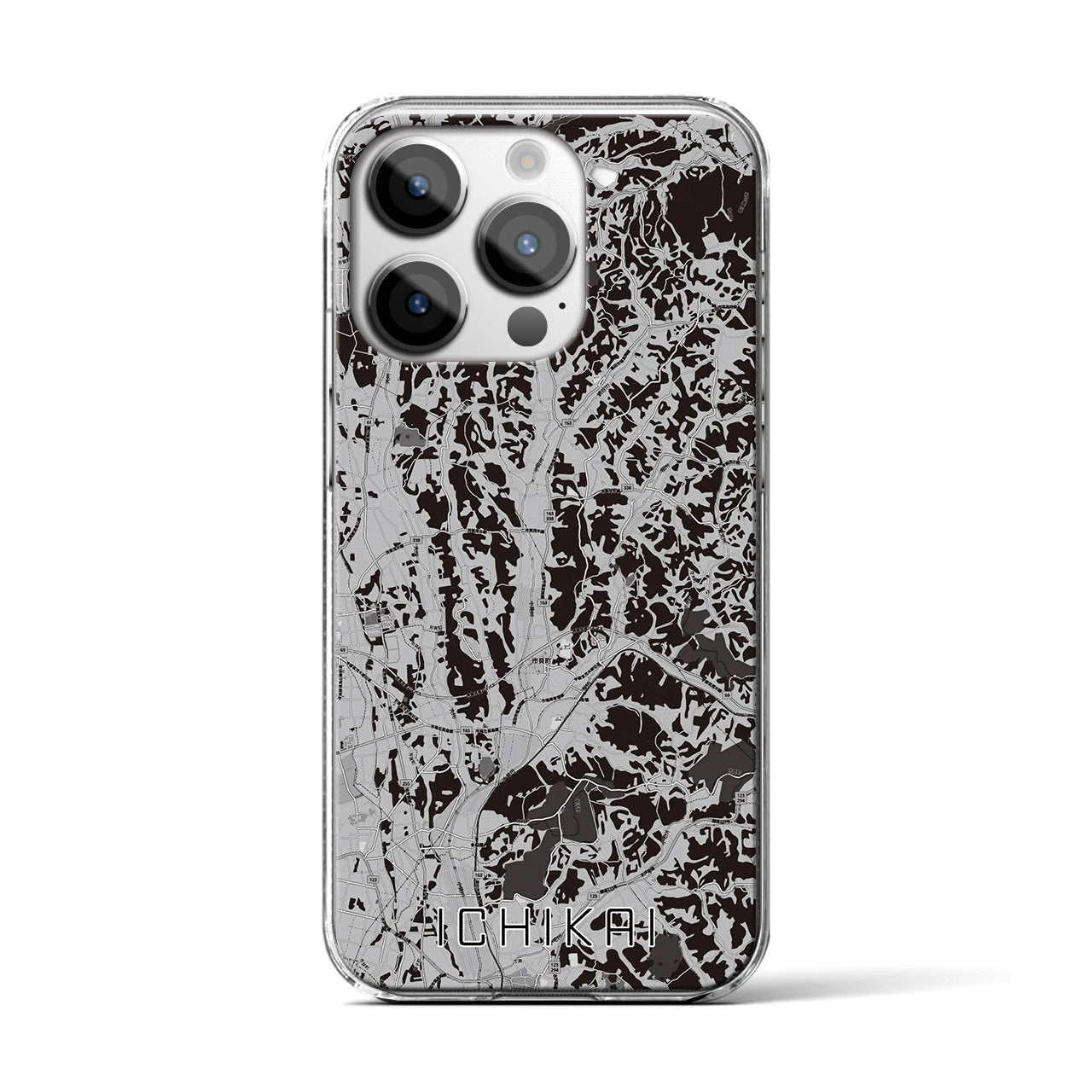 【市貝(栃木県)】地図柄iPhoneケース(クリアタイプ)