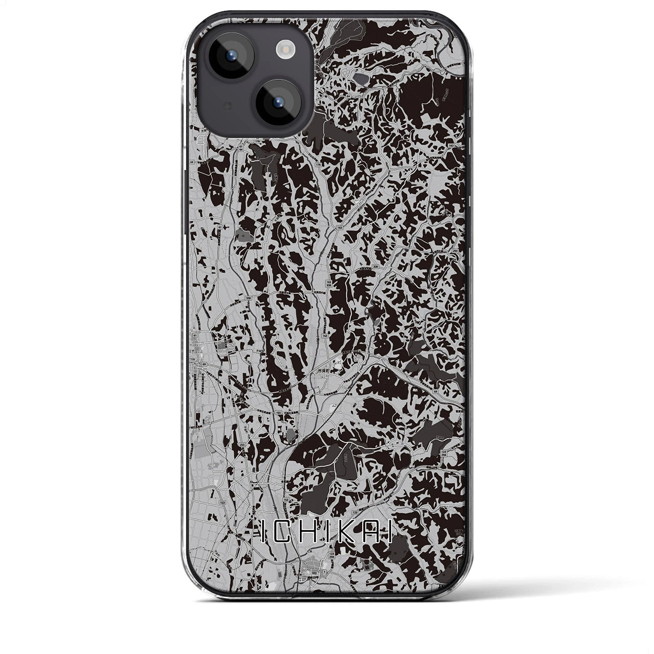 【市貝(栃木県)】地図柄iPhoneケース(クリアタイプ)