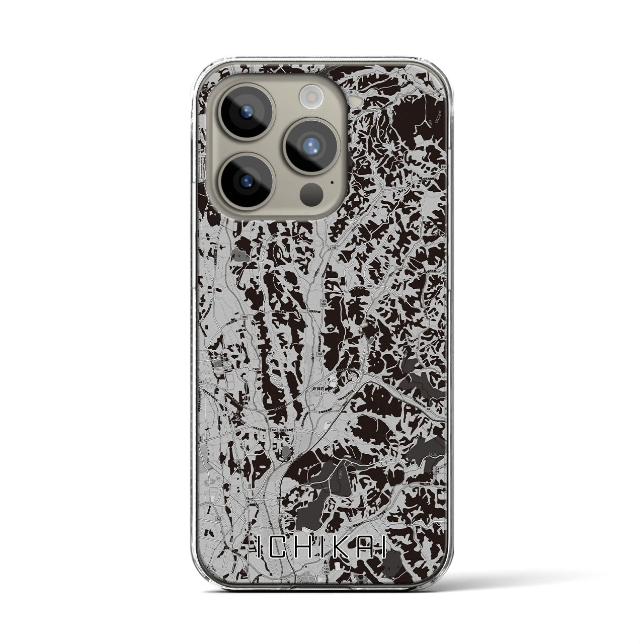 【市貝(栃木県)】地図柄iPhoneケース(クリアタイプ)