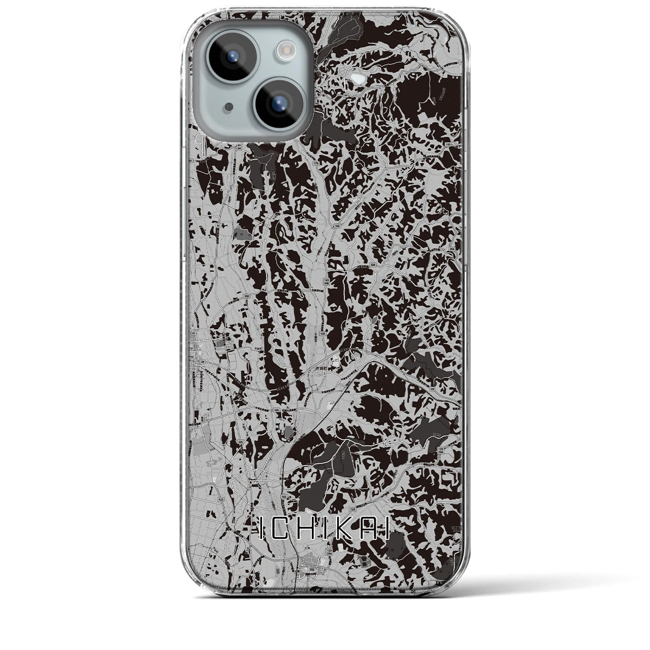 【市貝(栃木県)】地図柄iPhoneケース(クリアタイプ)