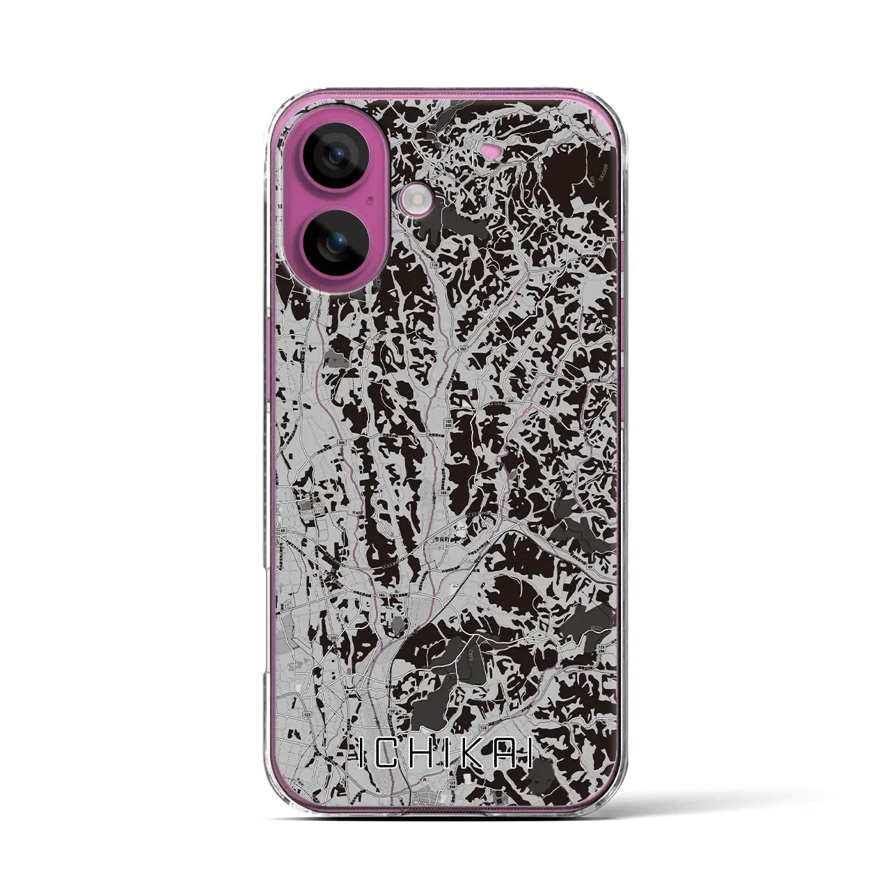 【市貝(栃木県)】地図柄iPhoneケース(クリアタイプ)