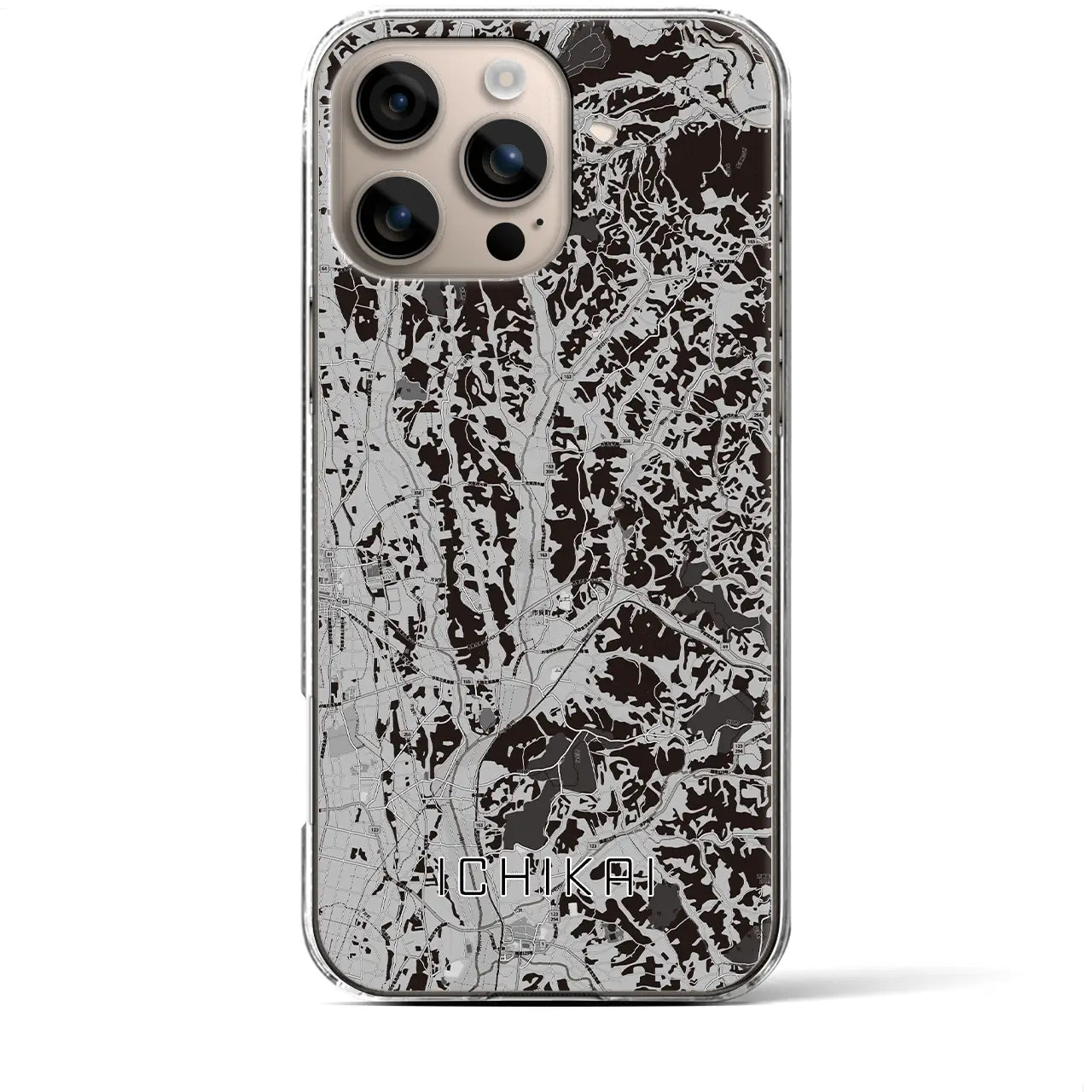 【市貝(栃木県)】地図柄iPhoneケース(クリアタイプ)