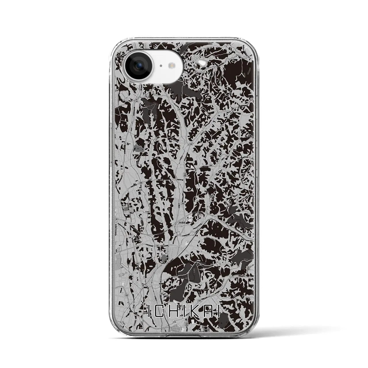 【市貝(栃木県)】地図柄iPhoneケース(クリアタイプ)