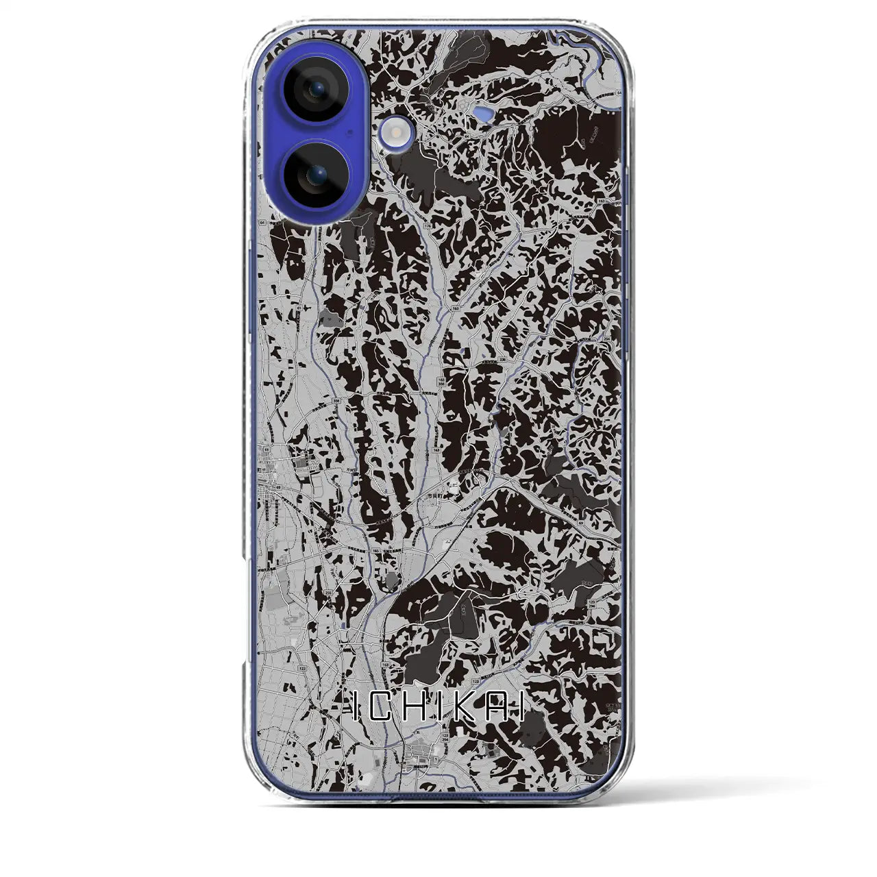 【市貝(栃木県)】地図柄iPhoneケース(クリアタイプ)