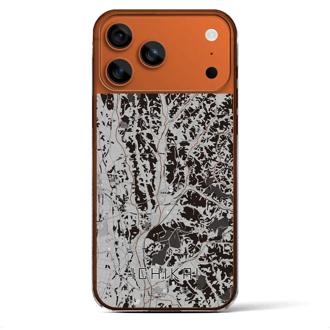 【市貝(栃木県)】地図柄iPhoneケース(クリアタイプ)